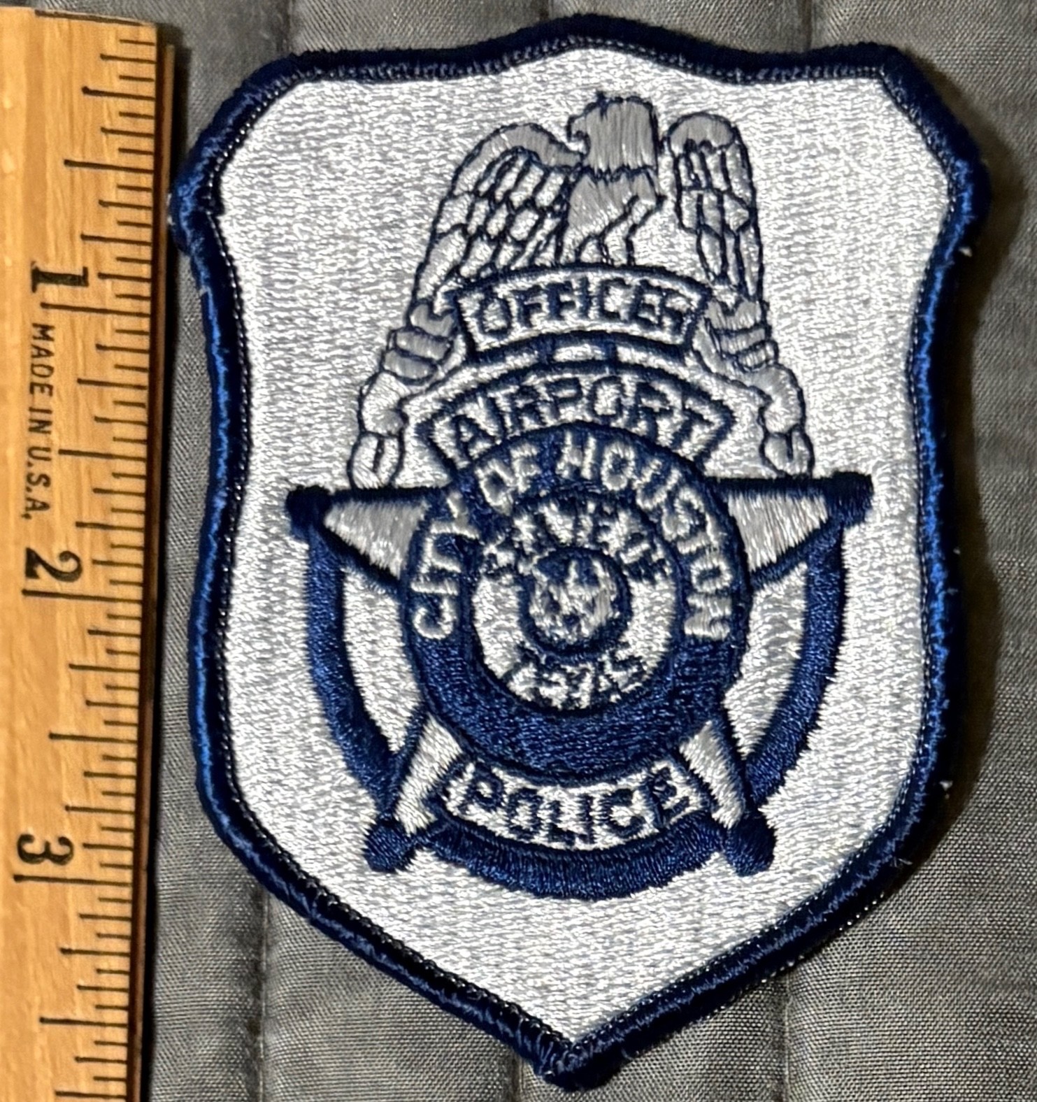 Vintage Obsolete City of Houston Texas TX Airport Police Officer Patch