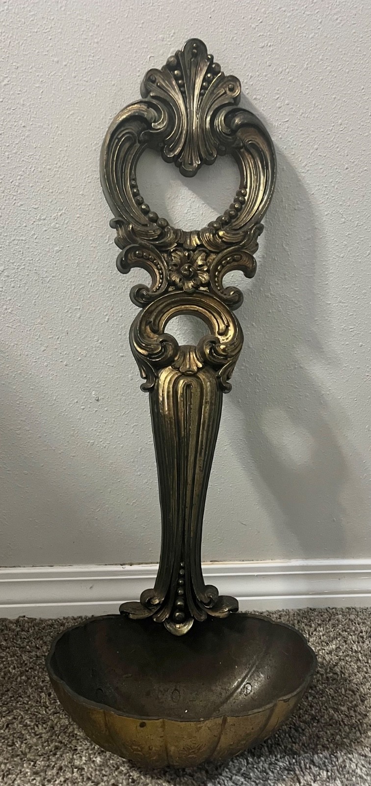 Vintage 1972 Gold Gilt SYROCO Homco Wall Hang Planter Spoon Ladle 31\