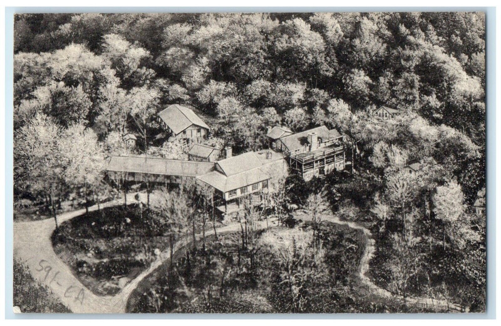 1936 Long Trail Lodge Green Mountain Club Deer Leap Rutland Vermont VT Postcard