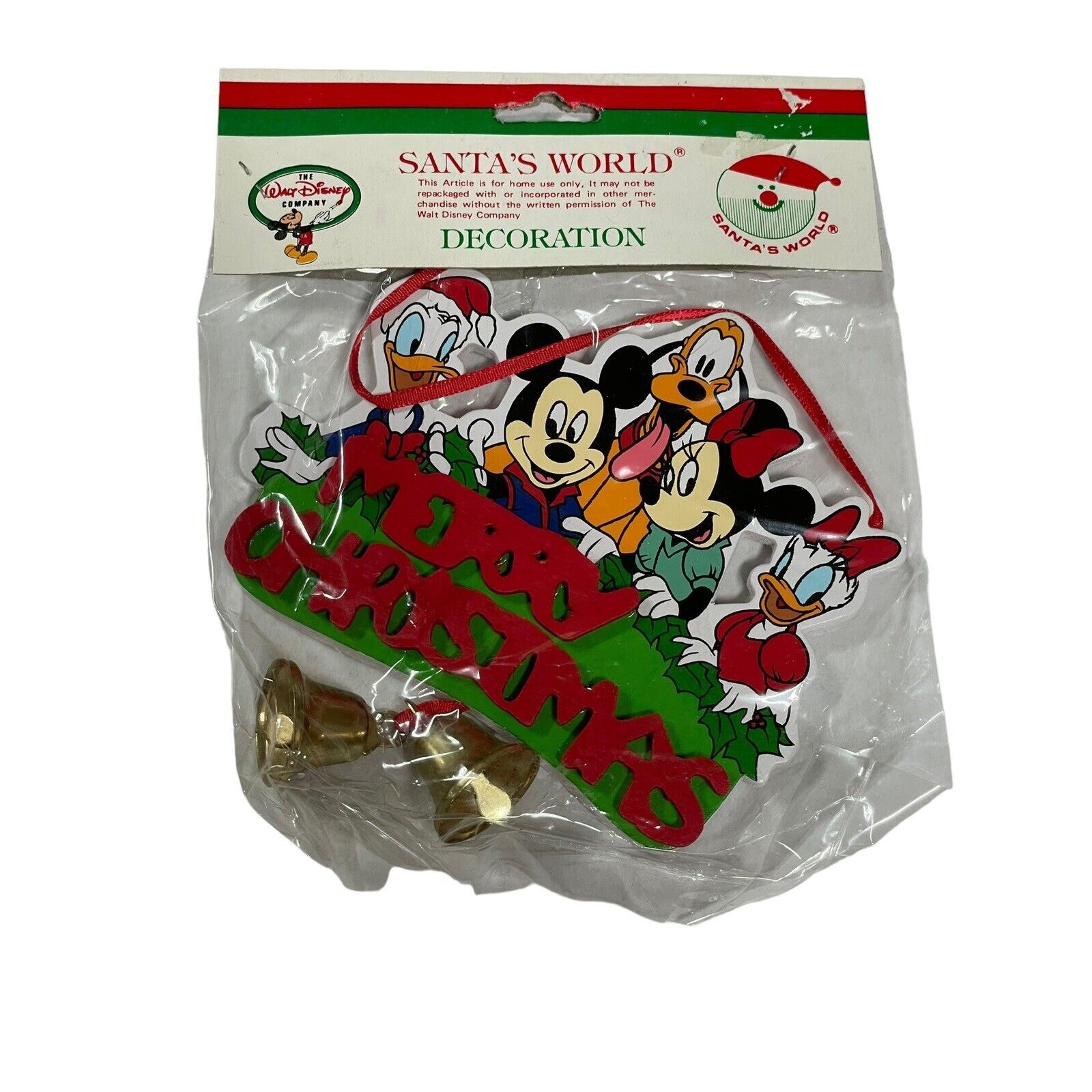 Disney Kurt Adler Santas World Mickey Mouse & Friends Wood Christmas Ornament Disney Kurt Adler Santas World Mickey Mouse & Friends Wood Christmas Ornament
