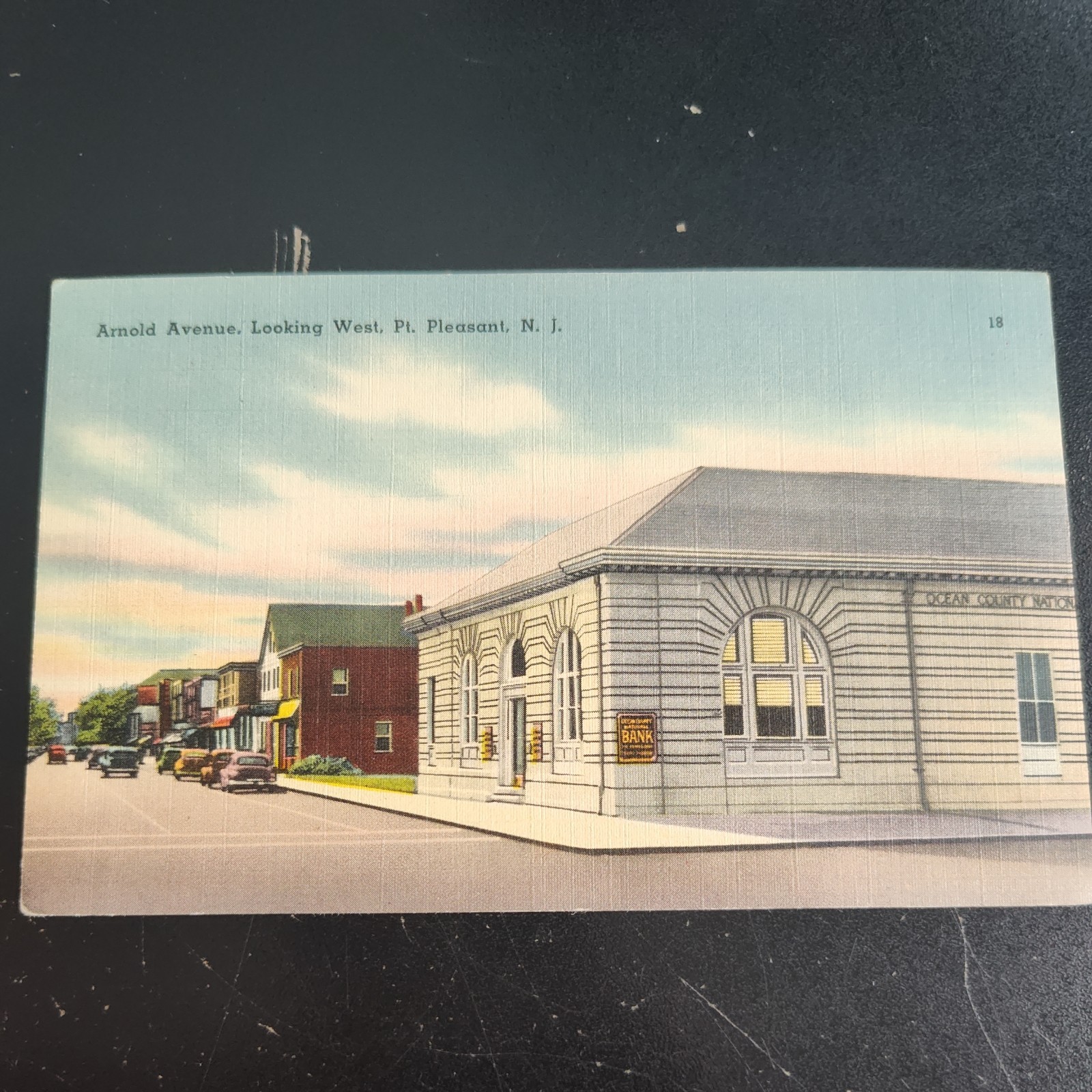 Postcard- Arnold Avenue Looking West Pt Pleasant NJ