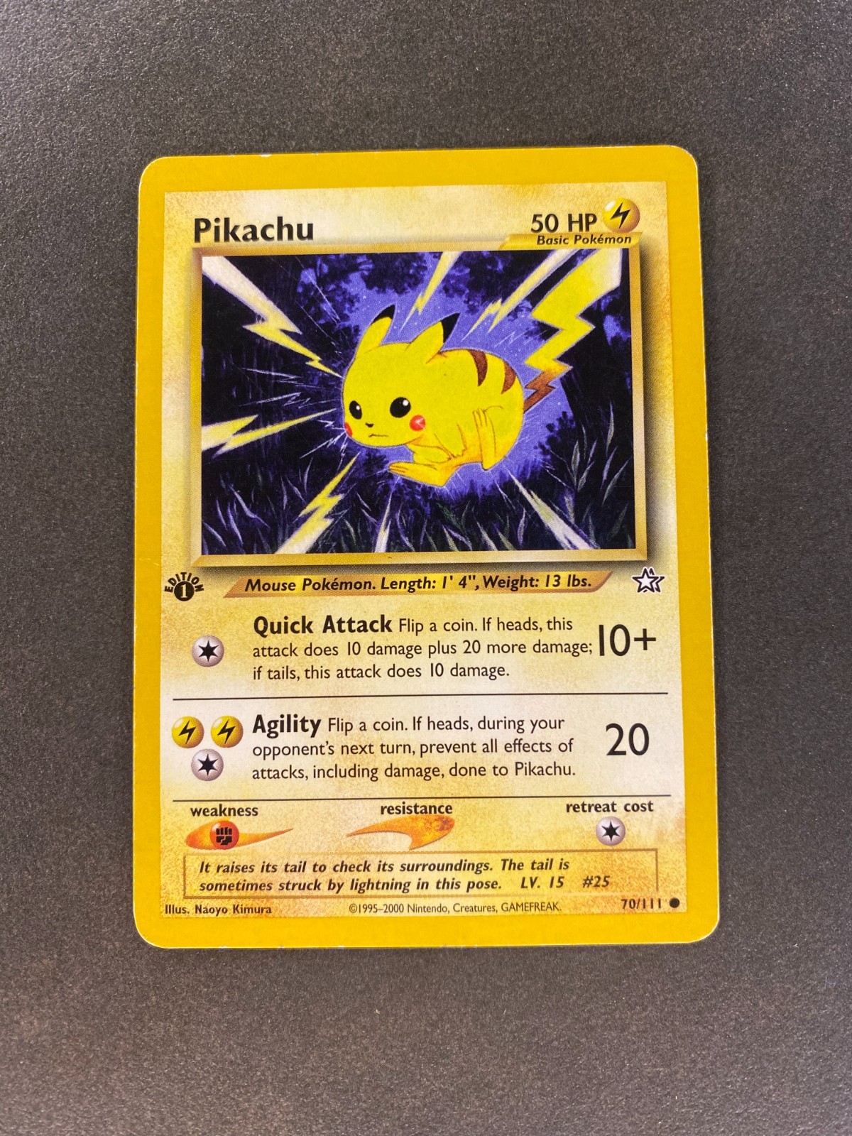 1st Edition - Pikachu 70/111 - Neo Genesis Set - Vintage Pokemon Card
