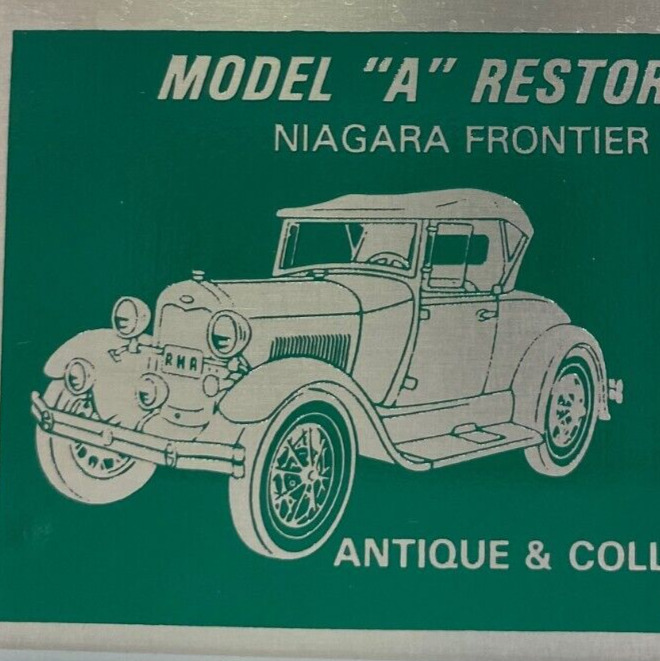 1988 Ford Model A Restorers Club Antique Car Auto Show Niagara Frontier Plate #1