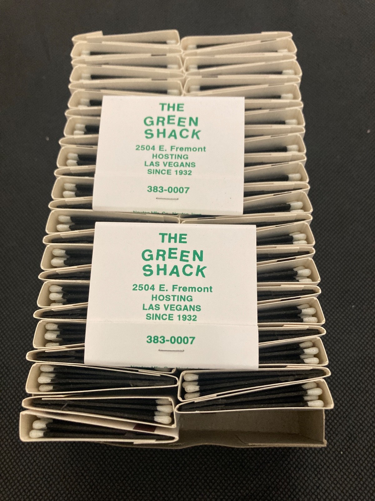 50 The Green Shack Restaurant Las Vegas Rare BOX OF 50 Vintage Matchbook Unstuck
