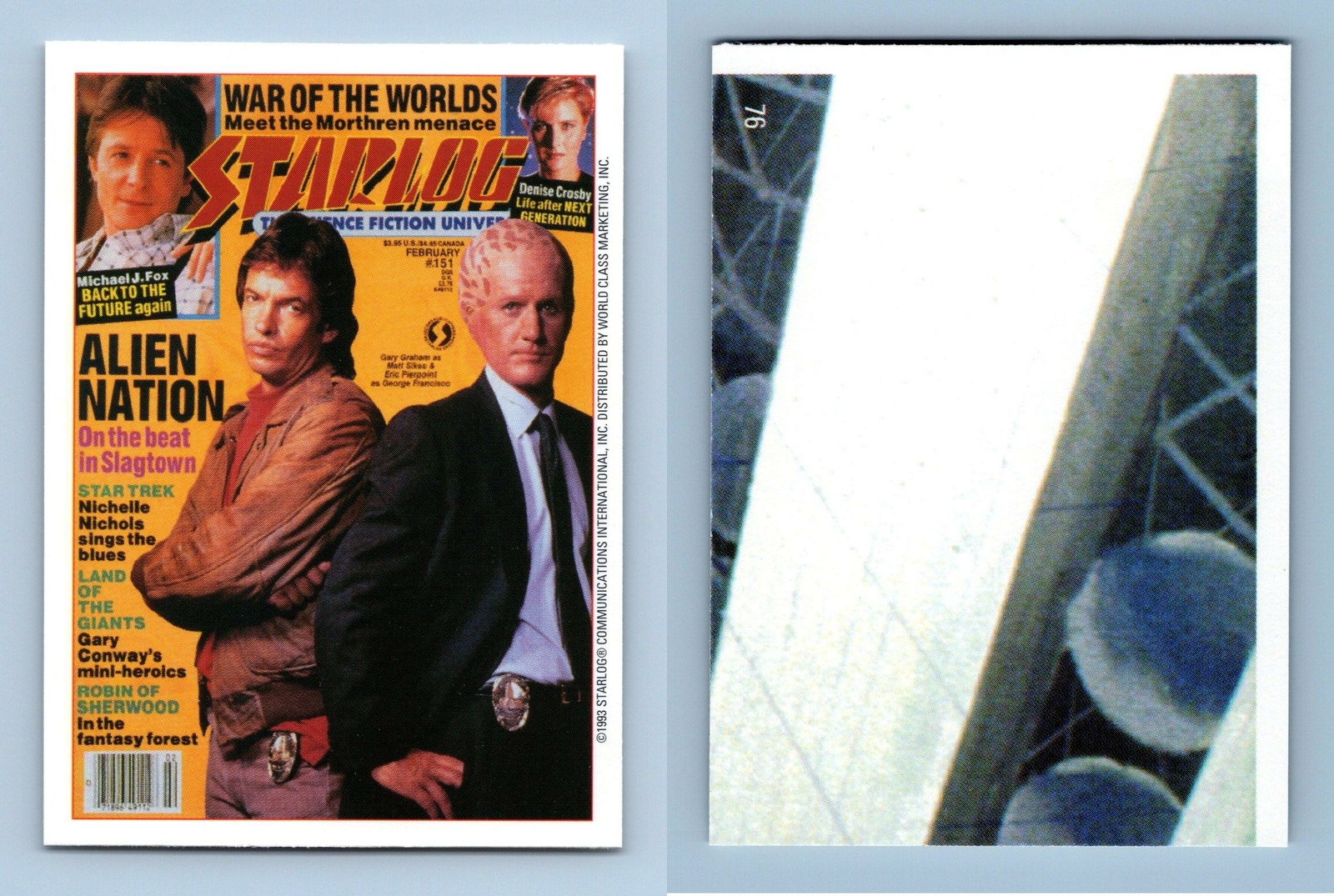 Alien Nation #76 Cover #151 Starlog 1993 WCM Trading Card