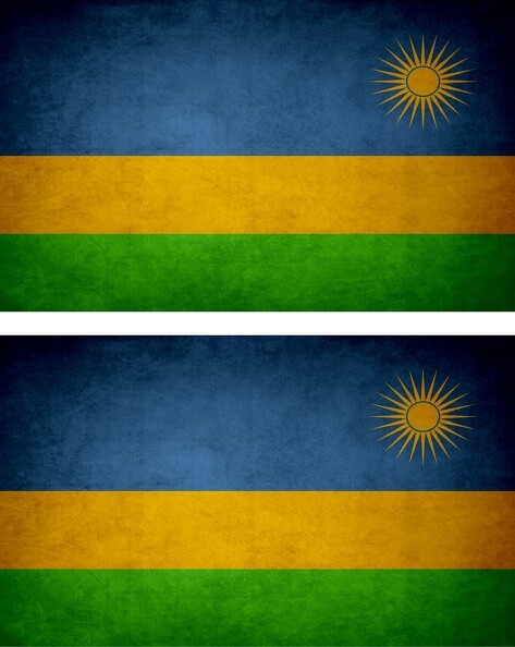 2x Sticker flag vinyl country vintage RWA rwanda