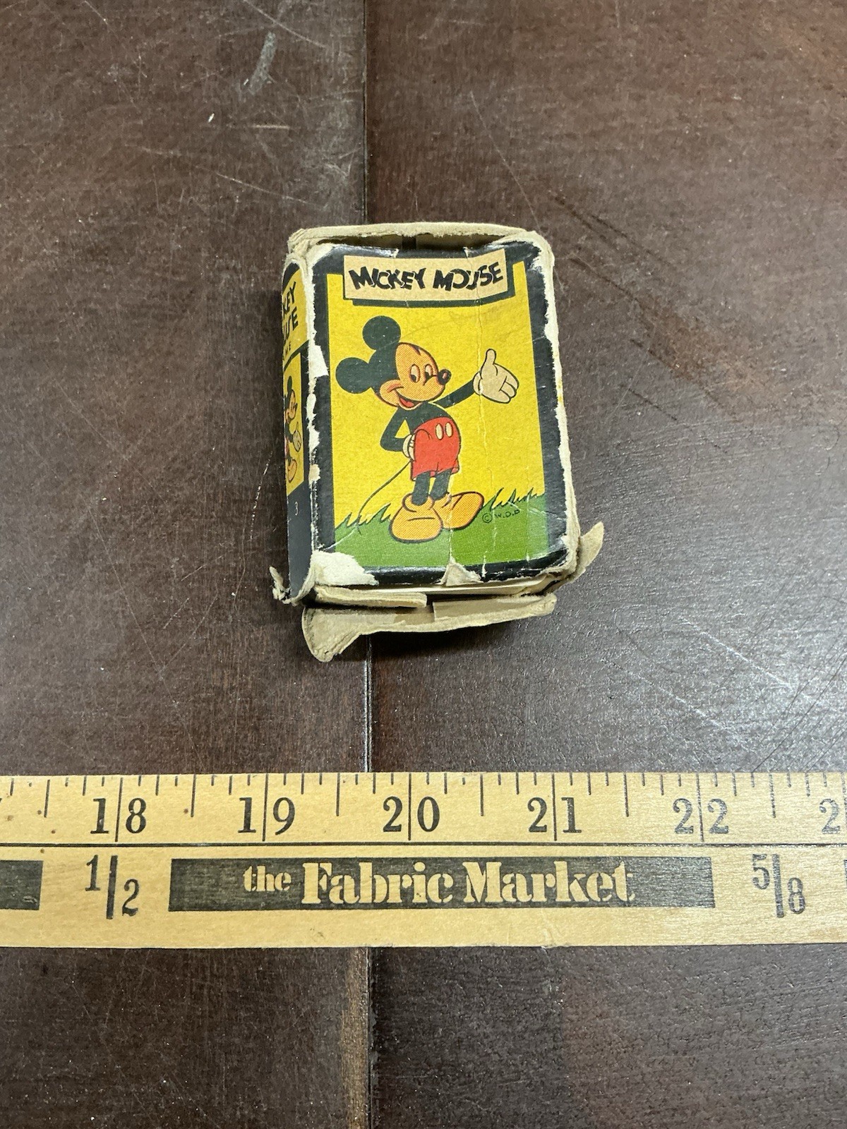 Vintage 1946 Russell Mfg. Mickey Mouse Card Game 42 Cards & Box
