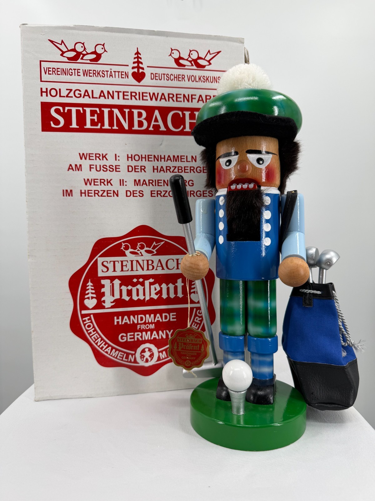 Steinbach Volkskunst GOLFER Wooden Nutcracker Handmade in Germany 12 Steinbach Volkskunst GOLFER Wooden Nutcracker Handmade in Germany 12