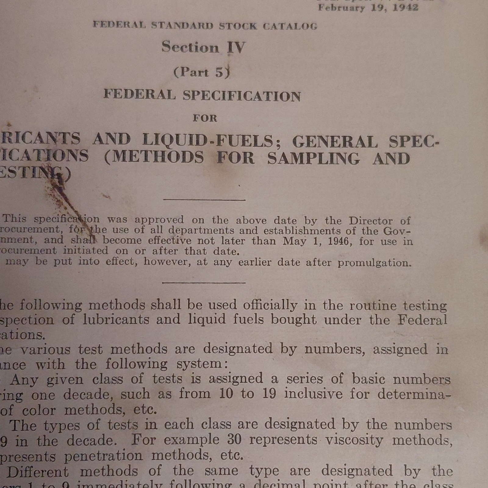 Federal Standard Catalog Section IV Part 5 Lubricants & Fuels Specifications 19…