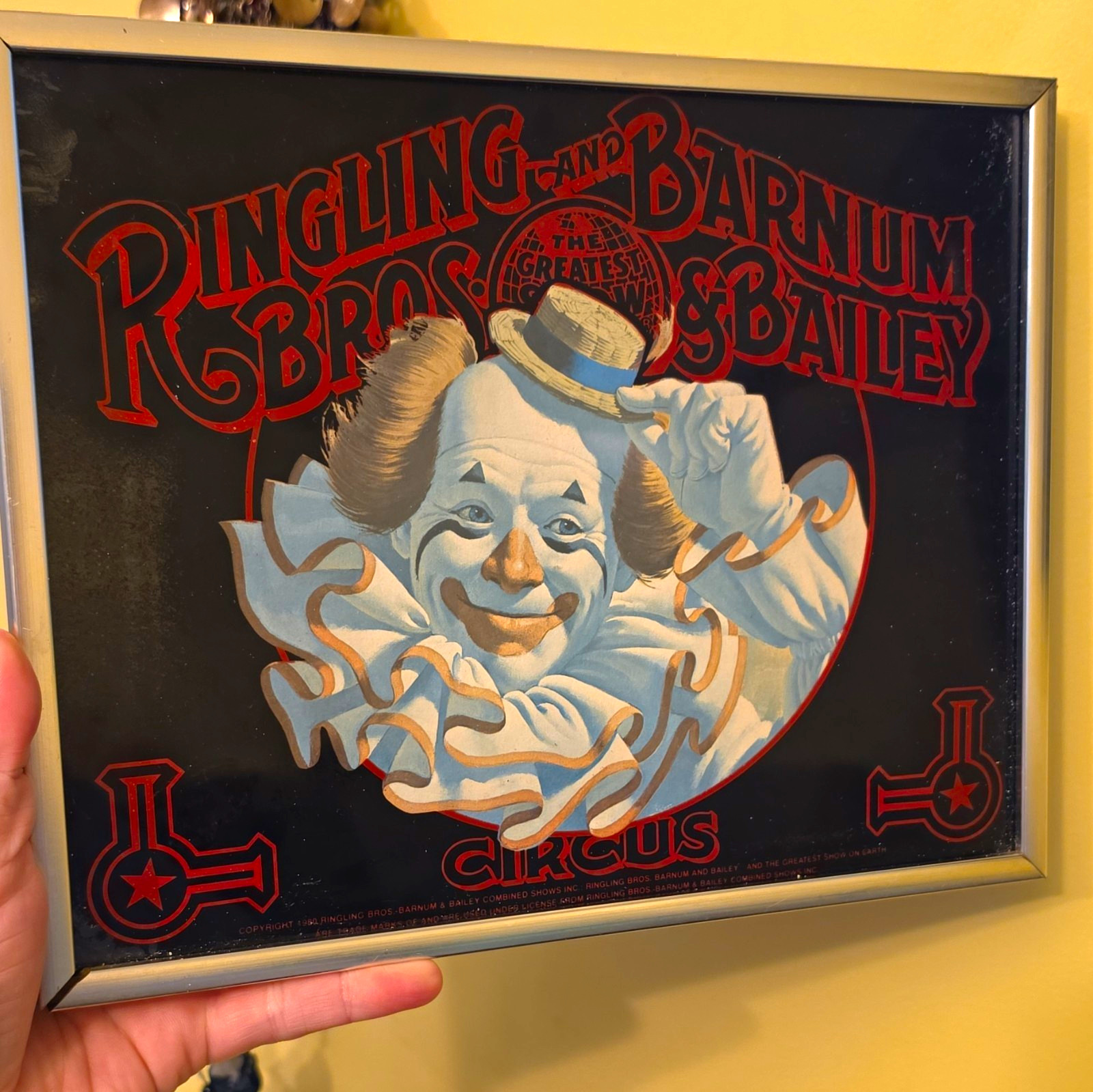 Vintage 1978 Ringling Bros. Circus Clown Framed Print Figi Giftware Style 719 Vintage 1978 Ringling Bros. Circus Clown Framed Print Figi Giftware Style 719