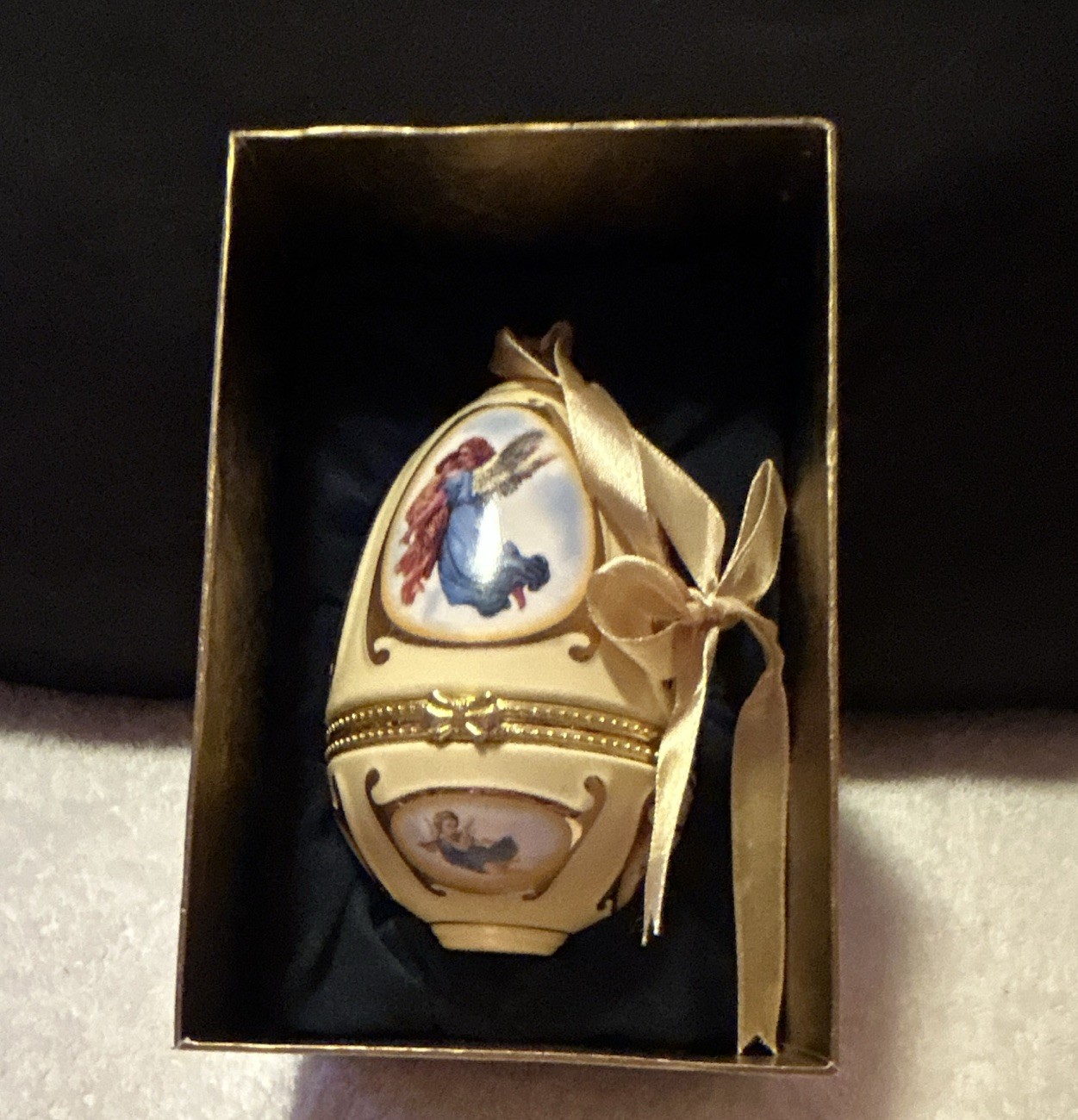 Mr. Christmas Egg-Shaped Collectible Music Box Ornament \