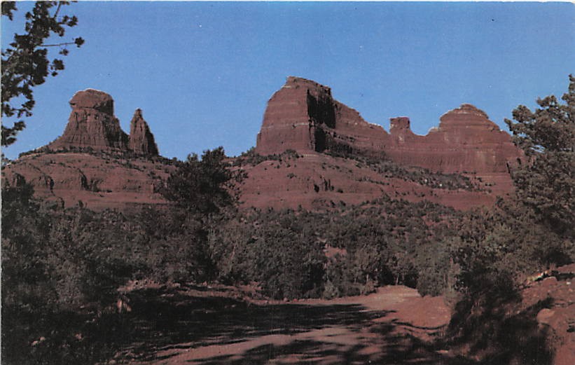 Postcard AZ: Red Rocks, Oak Creek Canyon, Arizona