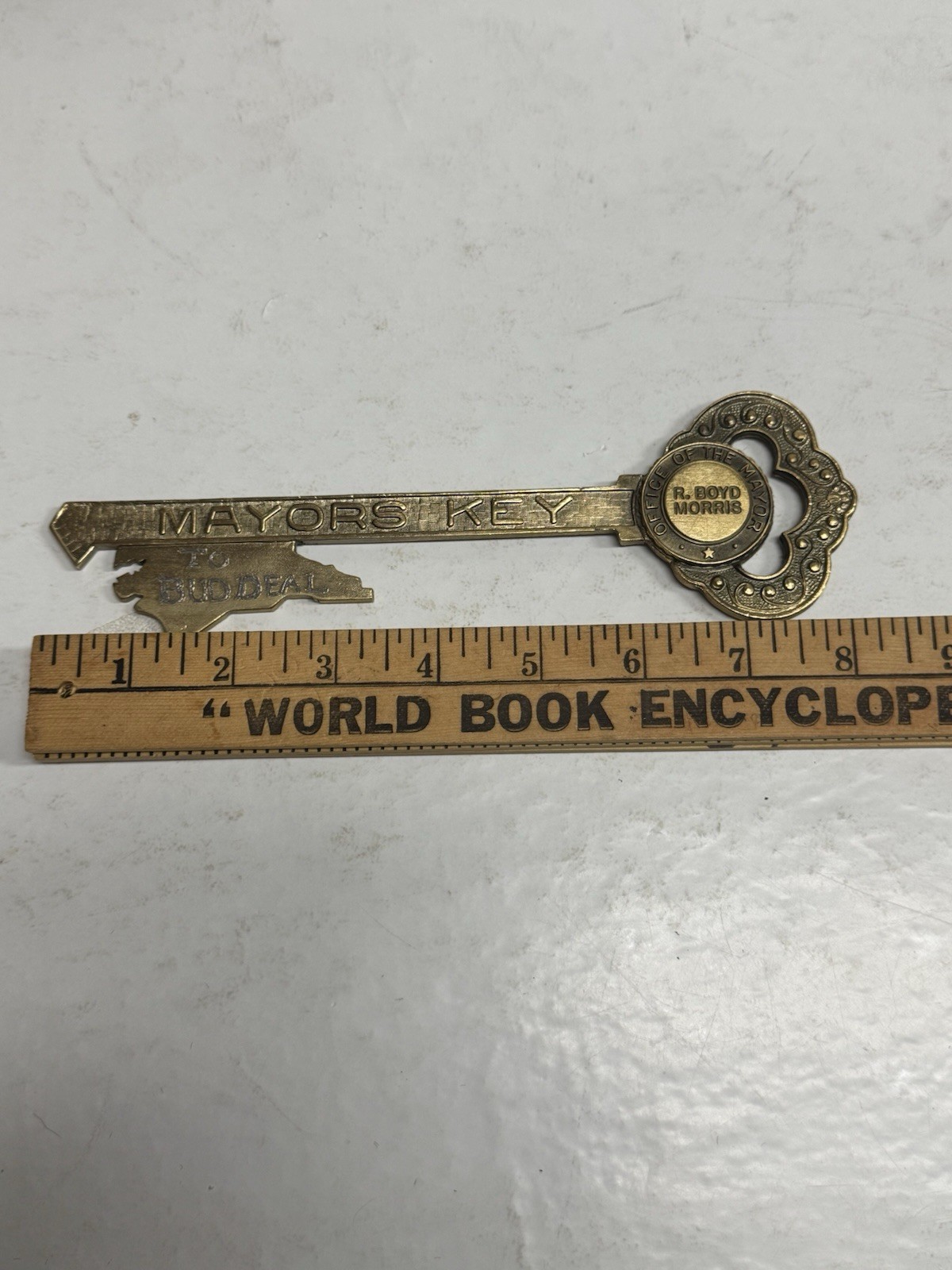 Large 8.25” Key to the City of Greensboro NC 1955 Morris Mayors Key Vintage