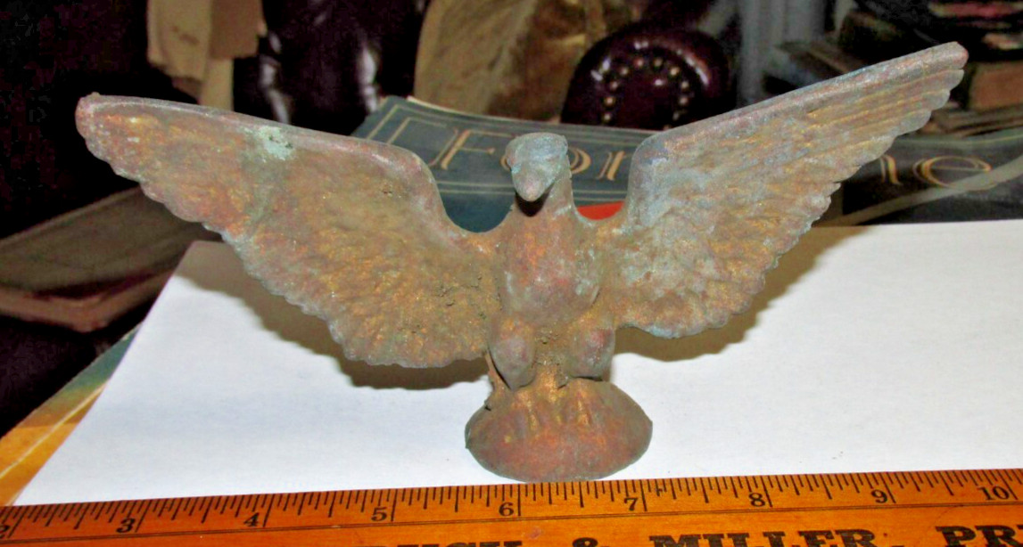 VINTAGE SOLID Brass BALD Eagle MONUMENT MOUNT 6.75