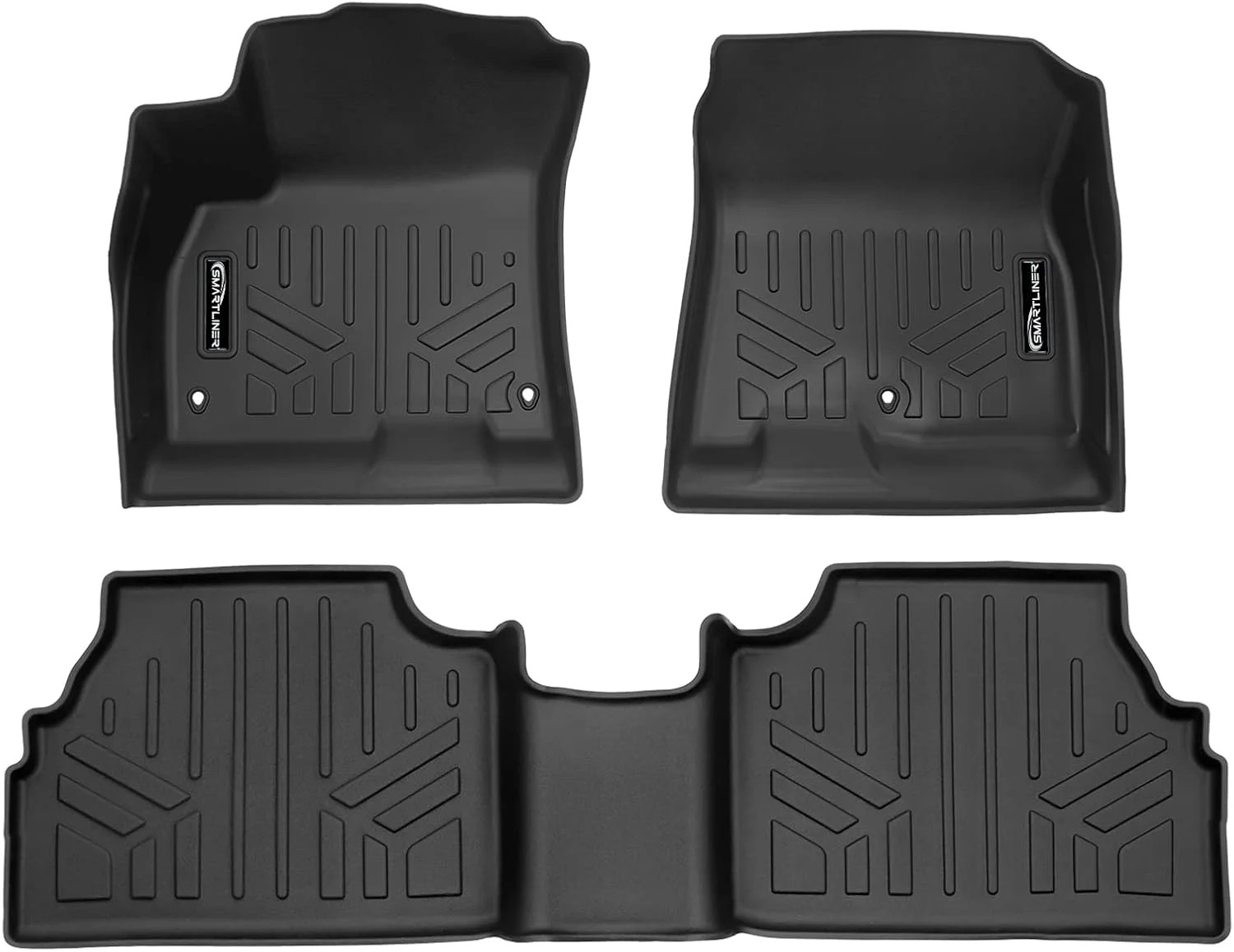 SMARTLINER All Weather Protection Custom Fit Floor Mats 2 Row Liner Set Compatib