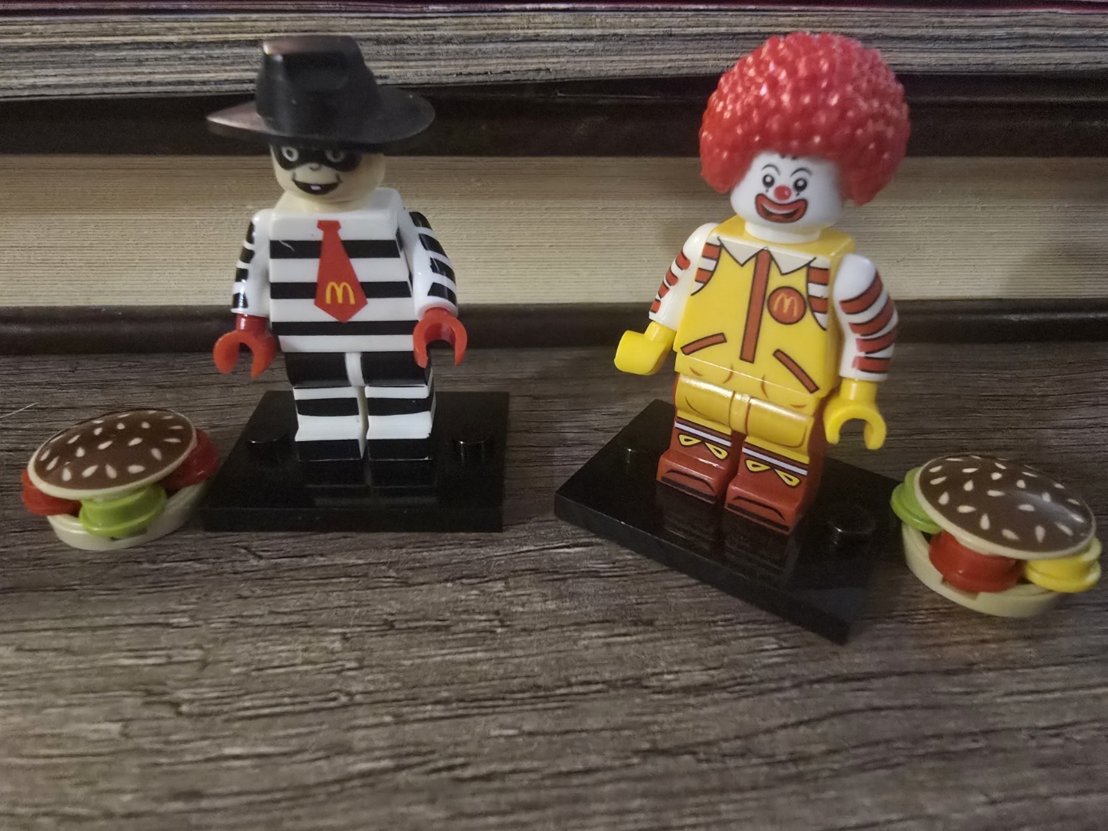 2x Figure Ronald McDonald Minifigure McDonald's Hamburgler Clown Lego