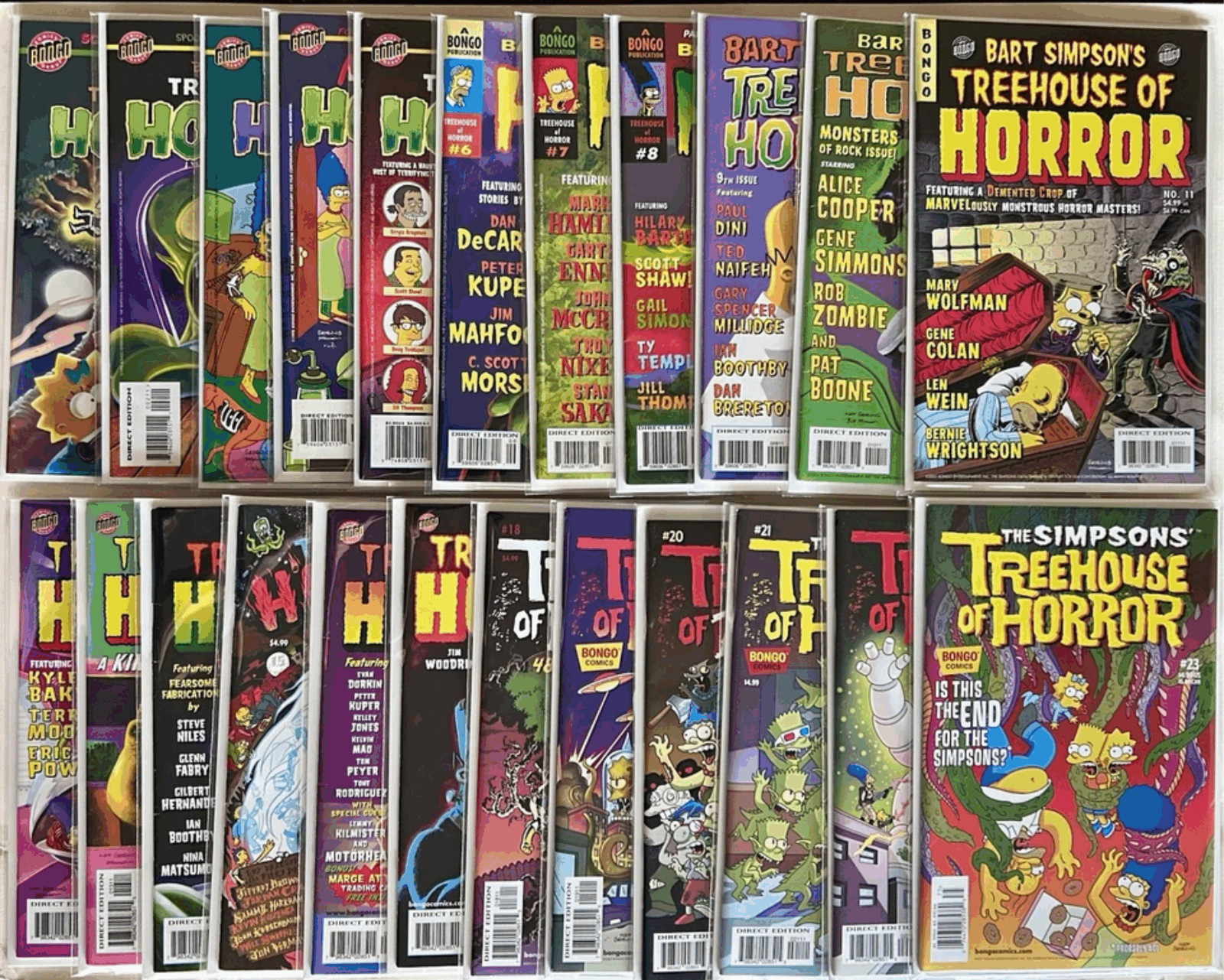 Bart Simpson’s Treehouse of Horror #1-23 Complete Series Bongo Comics VF TO NIM