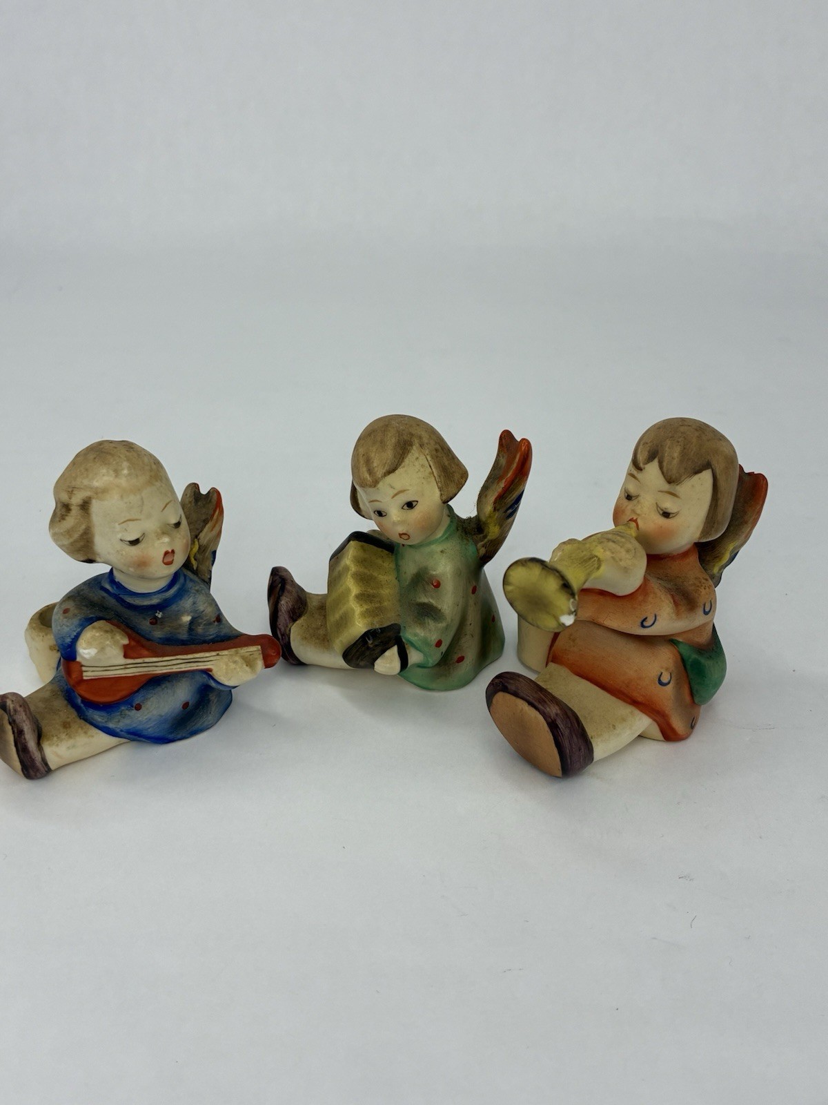 Lot of 3 Vintage Goebel Hummel Angel Mini Candle Holders \