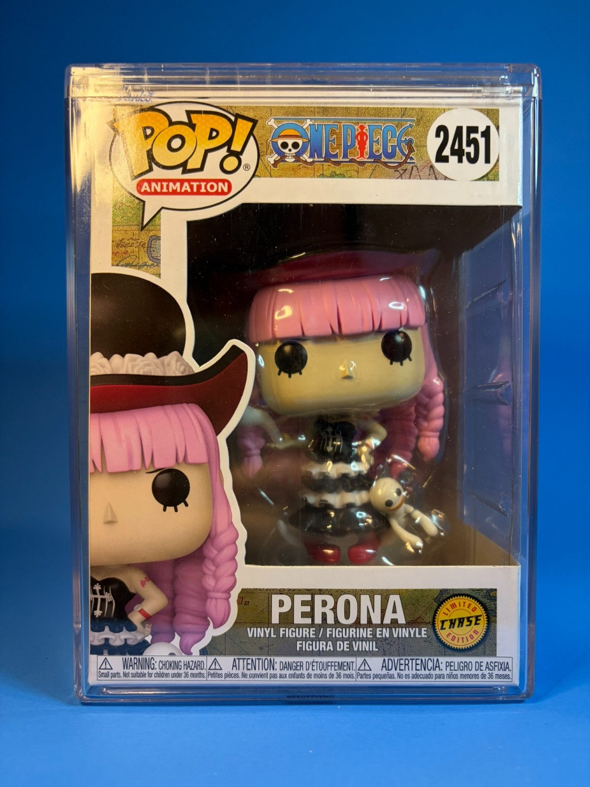 Funko Pop Perona 2451 CHASE One Piece Anime Rare 1/72 In Hand w Hard Protector Funko Pop Perona 2451 CHASE One Piece Anime Rare 1/72 In Hand w Hard Protector