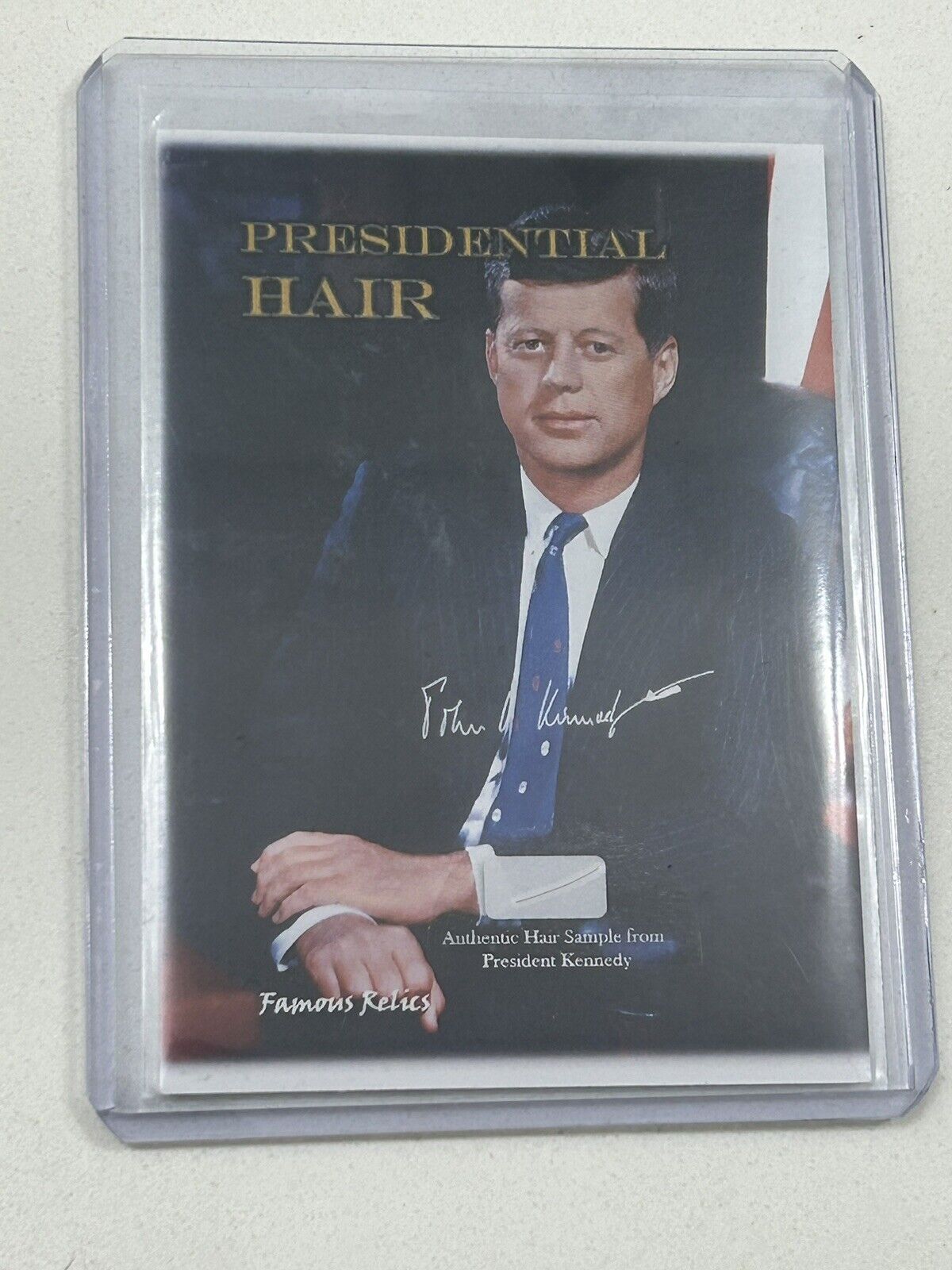 John F. Kennedy Hair Strand President Historic Card Famous Relics Rare DNA JFK
