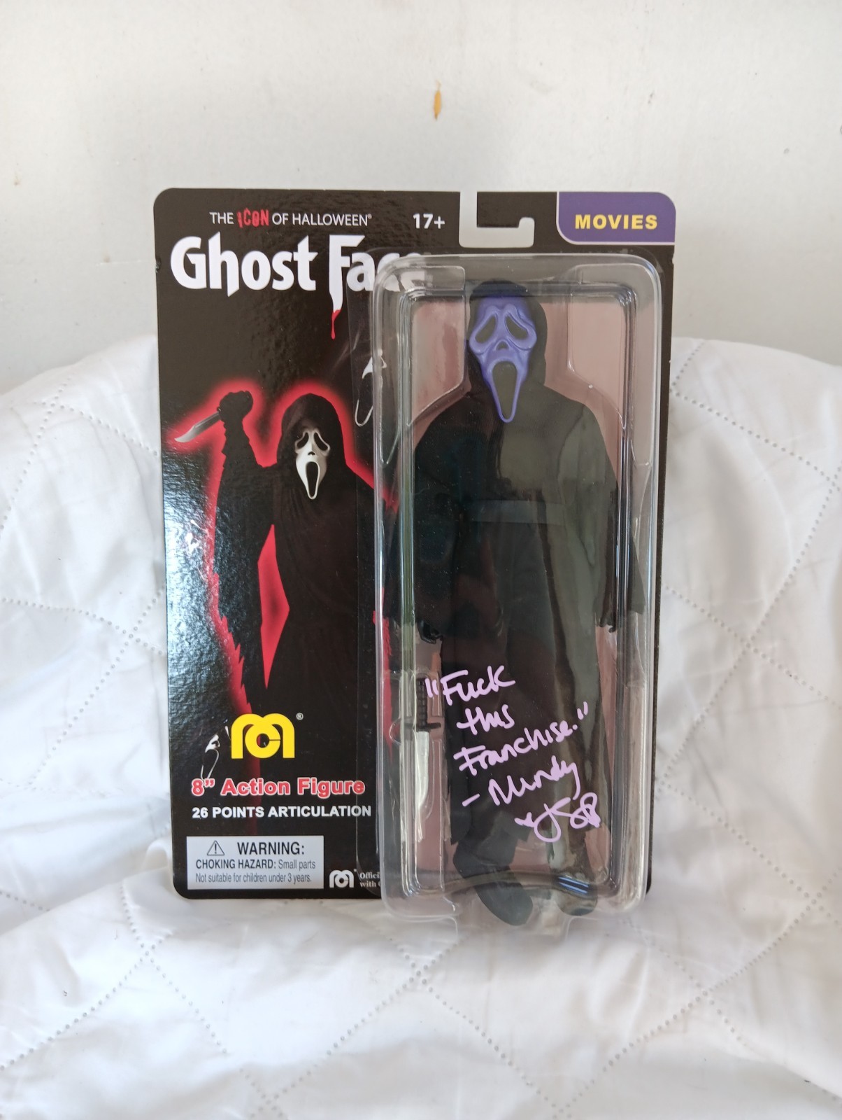 Jasmin Savoy Brown Signed Ghost Face Action Figure W/Coa