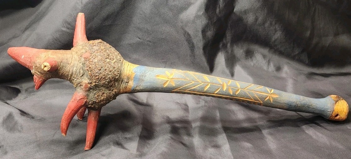 Penobscot Indian Native American Burl Root Engraved Club 19 Penobscot Indian Native American Burl Root Engraved Club 19