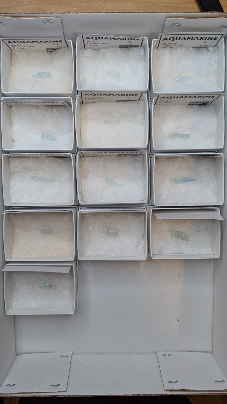 13 Pc. Etched Aquamarine Lot - Mt. Antero, Chaffee County, Colorado