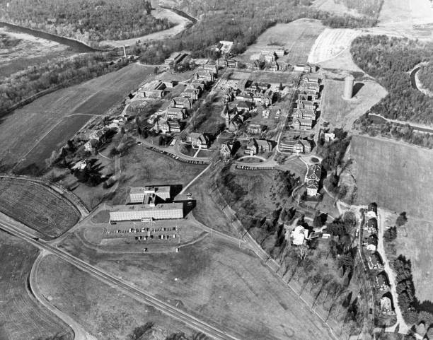An aerial view Medfield State Hospital Medfield Mass Nov 29 1965 Old Photo
