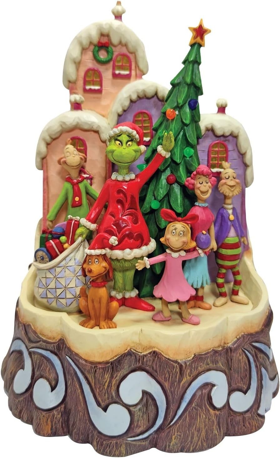 Enesco Jim Shore Dr. Seuss The Grinch Carved by Heart Lit Figurine NEW NIB