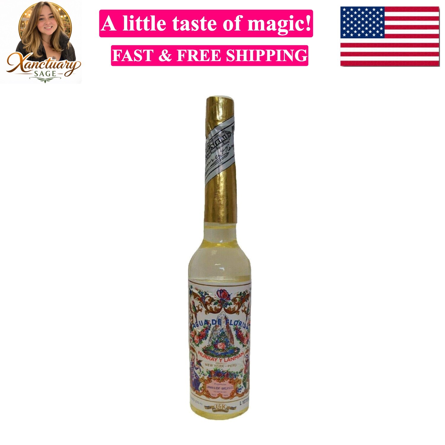 Genuine Peruvian Agua de Florida 270 ml - Shamanic Cleansing Spirit Water by ...