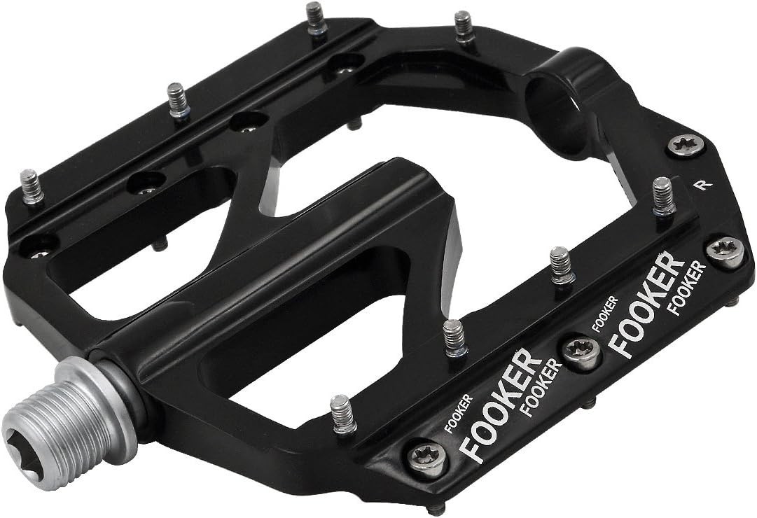 FOOKER Bike Pedals Non-Slip Aluminum Alloy MTB Mountain 9/16 FOOKER Bike Pedals Non-Slip Aluminum Alloy MTB Mountain 9/16
