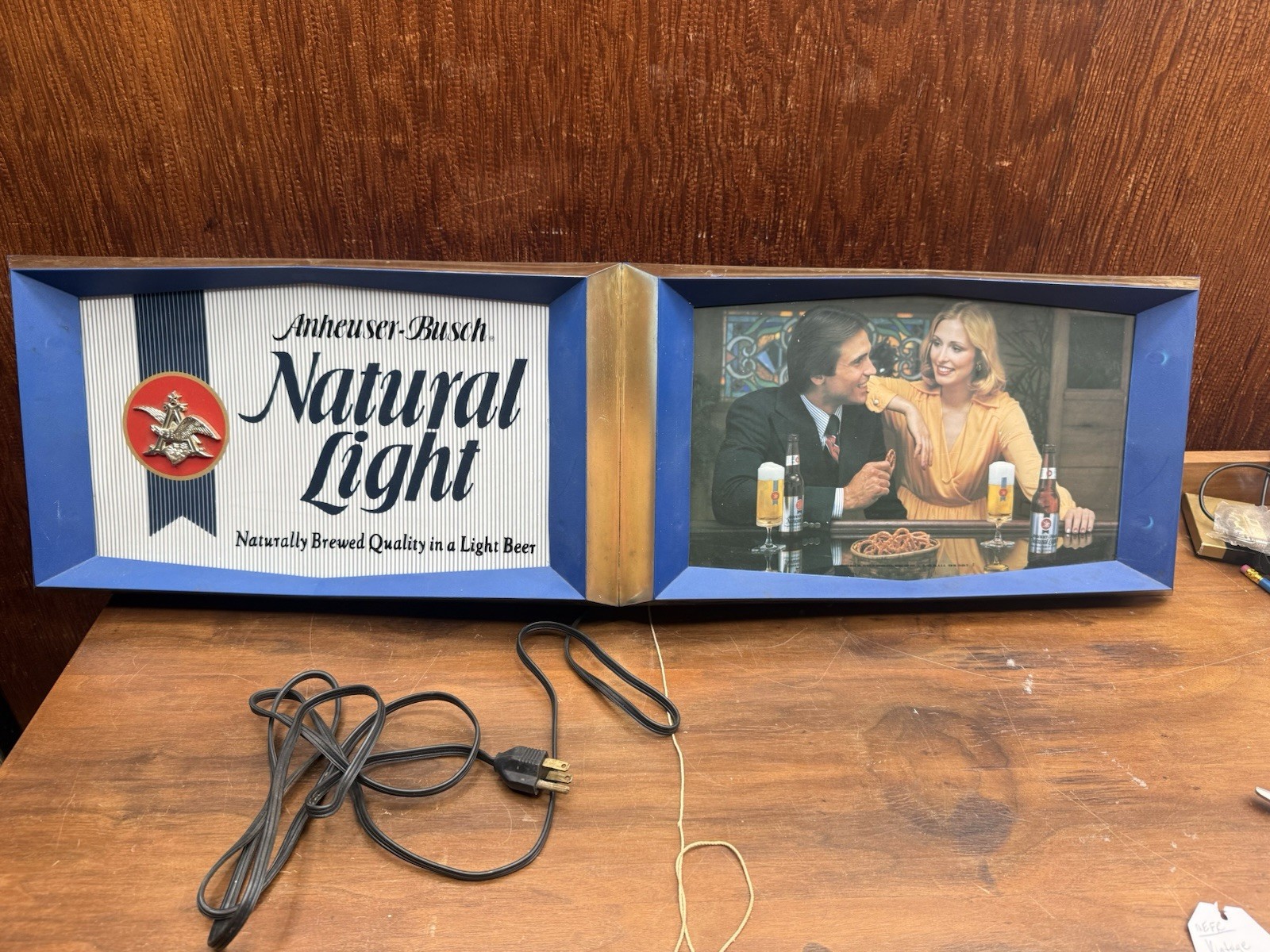 1980’S NATURAL LIGHT BEER LIGHT UP SIGN ANHEUSER BUSCH 35.5” X 11” NATTY LIGHT 2 1980’S NATURAL LIGHT BEER LIGHT UP SIGN ANHEUSER BUSCH 35.5” X 11” NATTY LIGHT 2