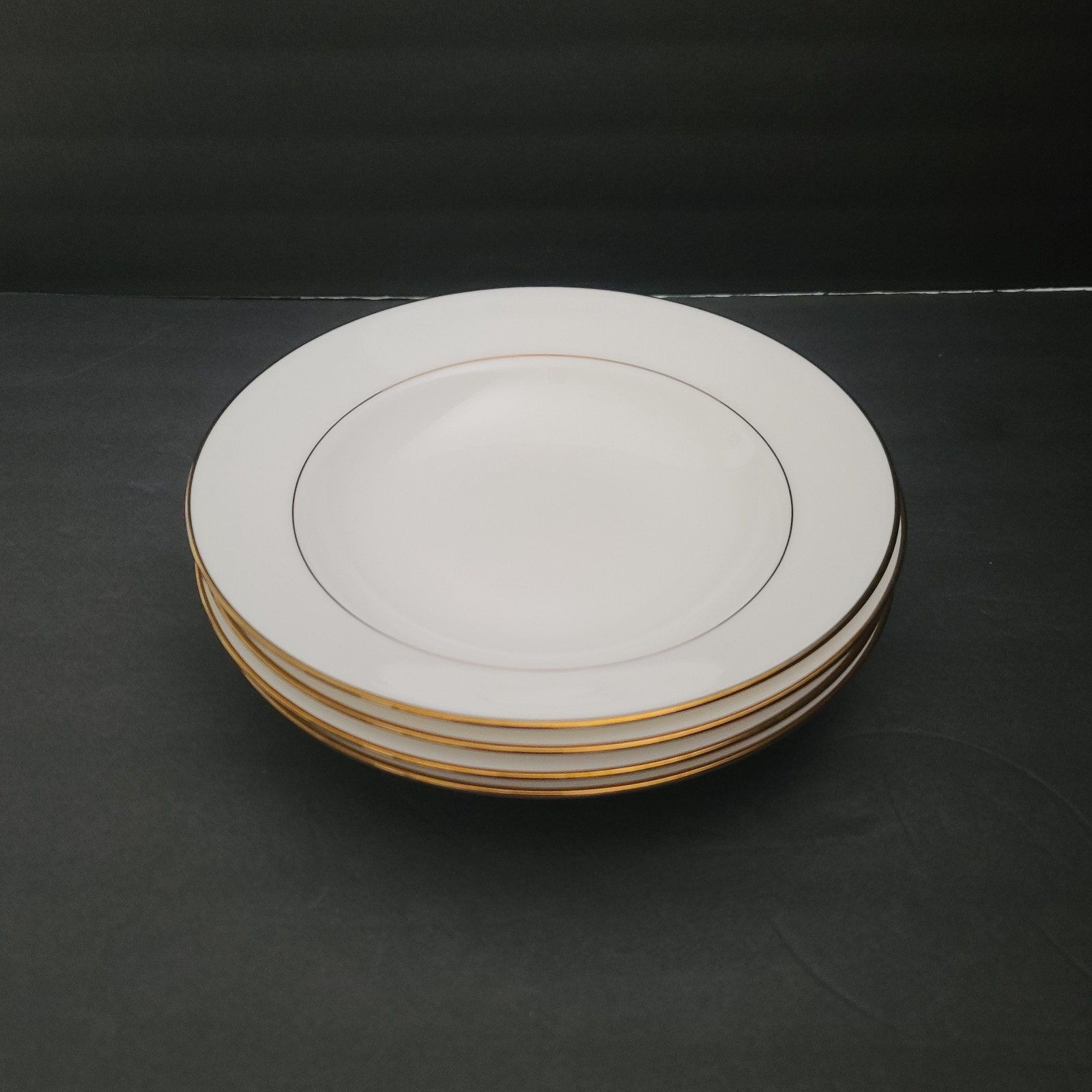 Lenox Continental Dining Gold Pasta Soup Bowls 10 1/2