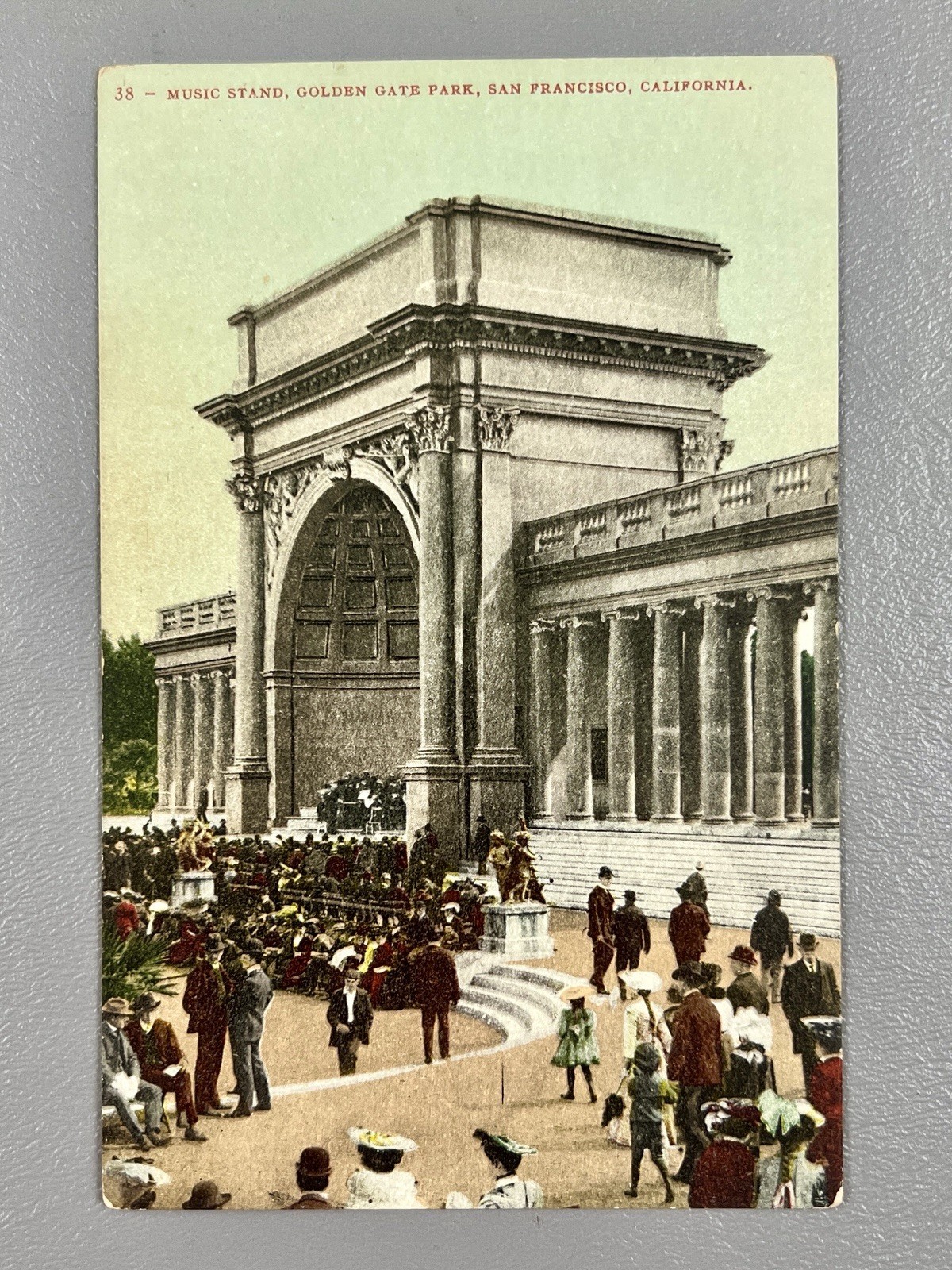 Vintage Golden Gate Park Music Stand San Francisco California Postcard Unused Vintage Golden Gate Park Music Stand San Francisco California Postcard Unused