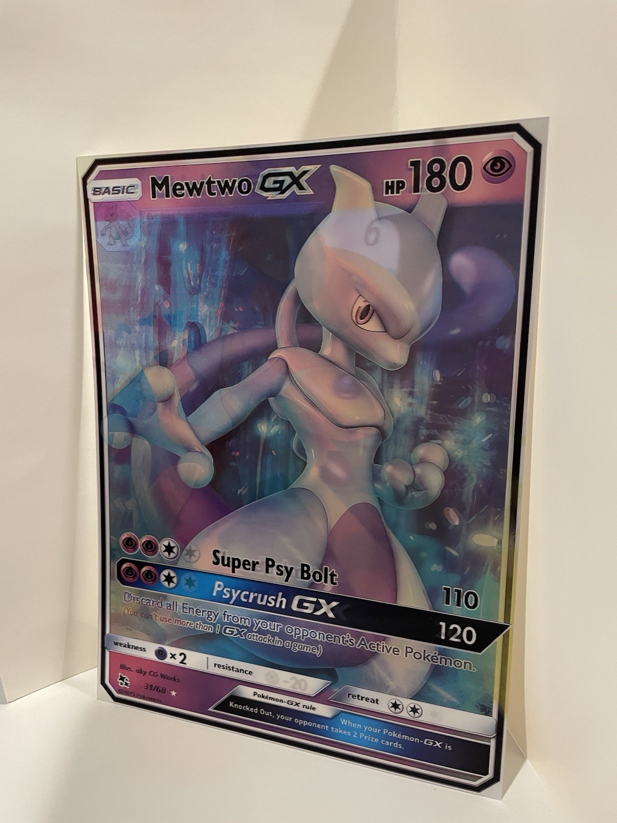 Raichu GX Charizard GX Mewtwo GX Pokemon 3D Holographic Lenticular Poster