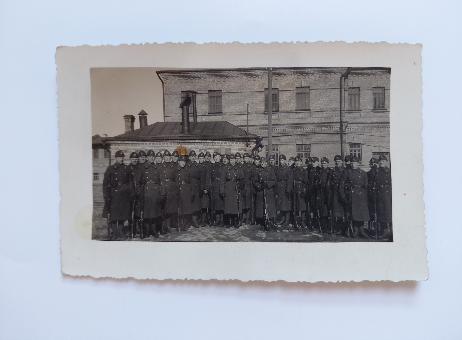 1930s Estonian Army 3rd Infantry Battalion Valga Soldiers Rifles Military Photo