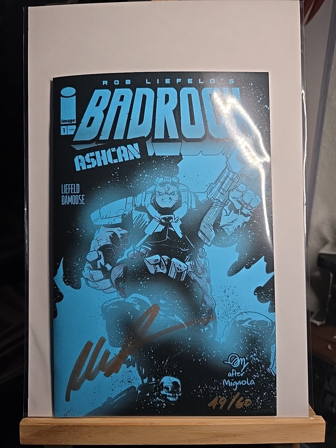 BADROCK 1 ASHCAN BLUE SIGNED ROB LIEFELD WHATNOT EXCLUSIVE LIMITED TO 60 COPIES 