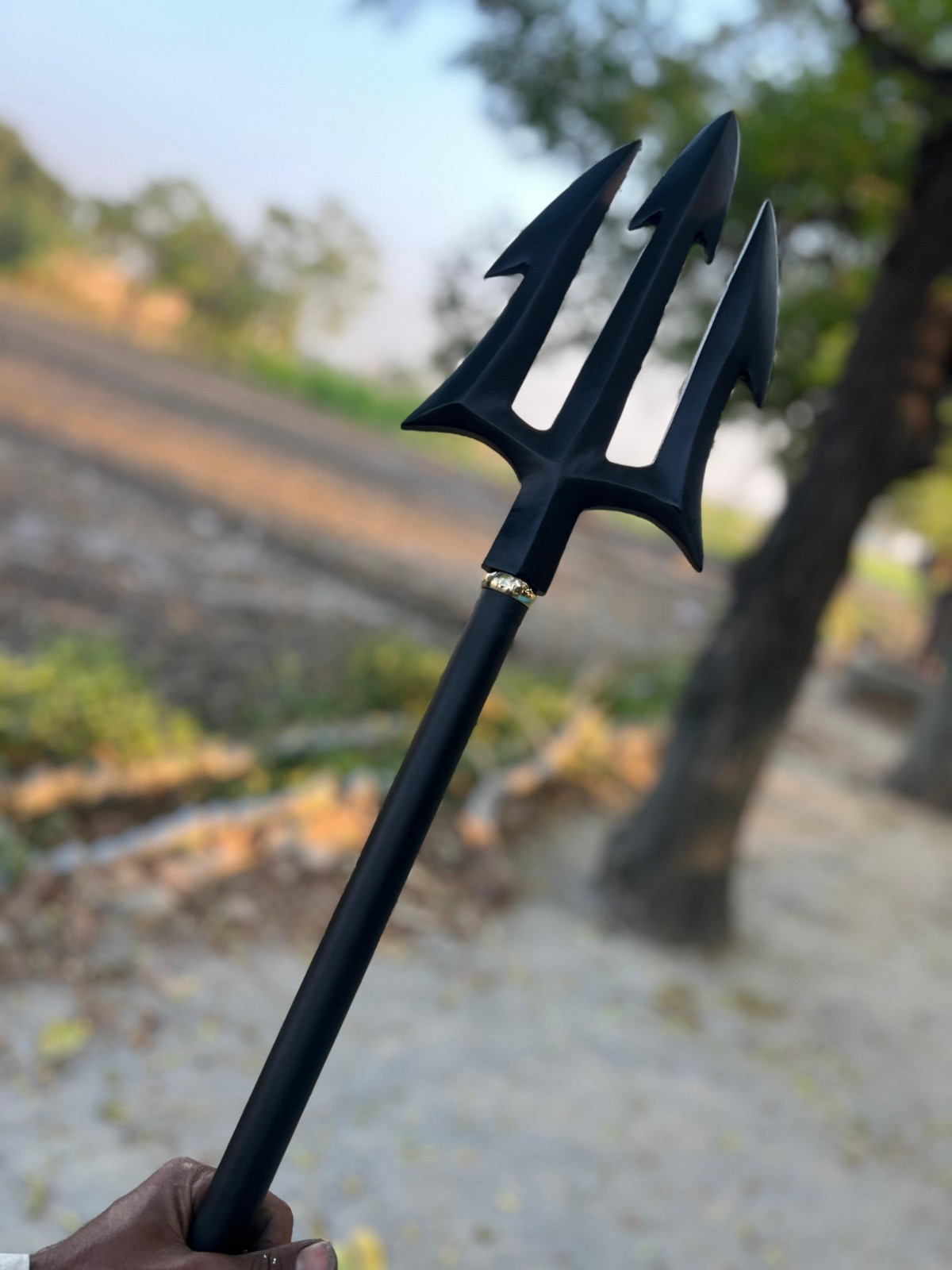 Custom Handmade Carbon steel Gladiator Trident Spear Survival Combat Knife