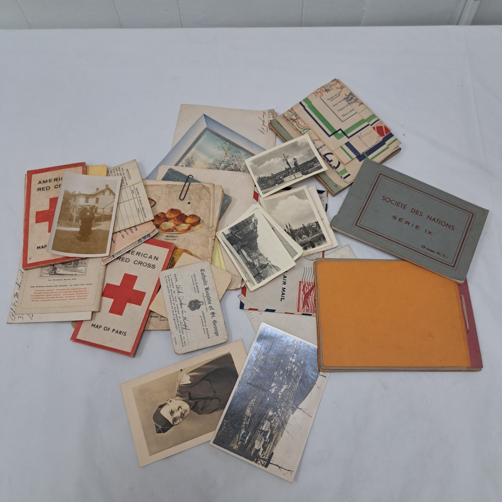 Ephemera Lot Old Vintage Photos Photographs Postcards Advertising Etc