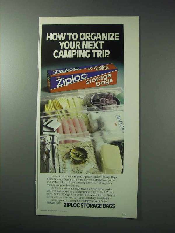 1986 Ziploc Storage Bags Ad - How to Organize