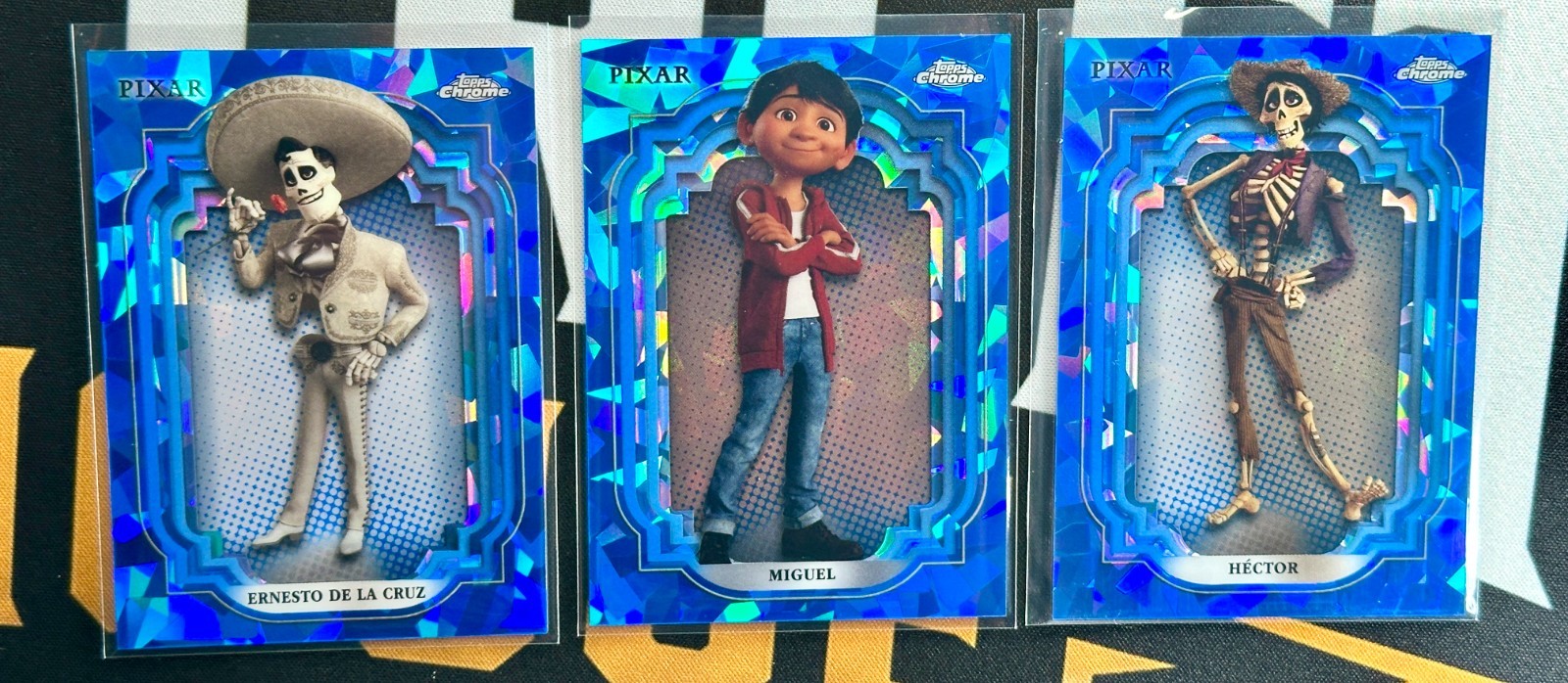 2024 Topps Chrome Disney Sapphire Coco 3 Card Lot Miguel Hector Ernesto Base