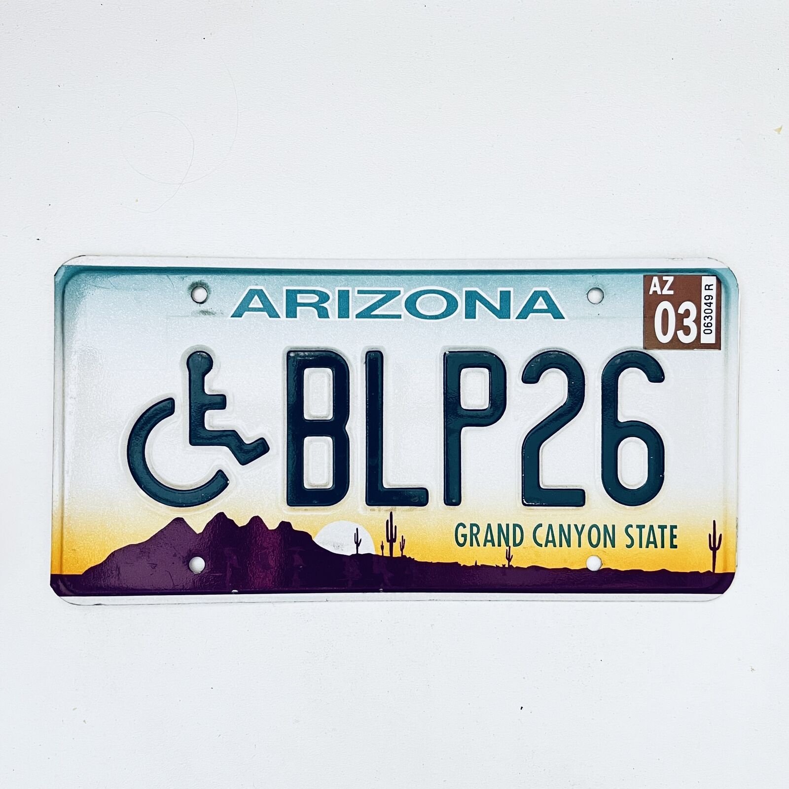 2003 United States Arizona Grand Canyon Disabled License Plate BLP26