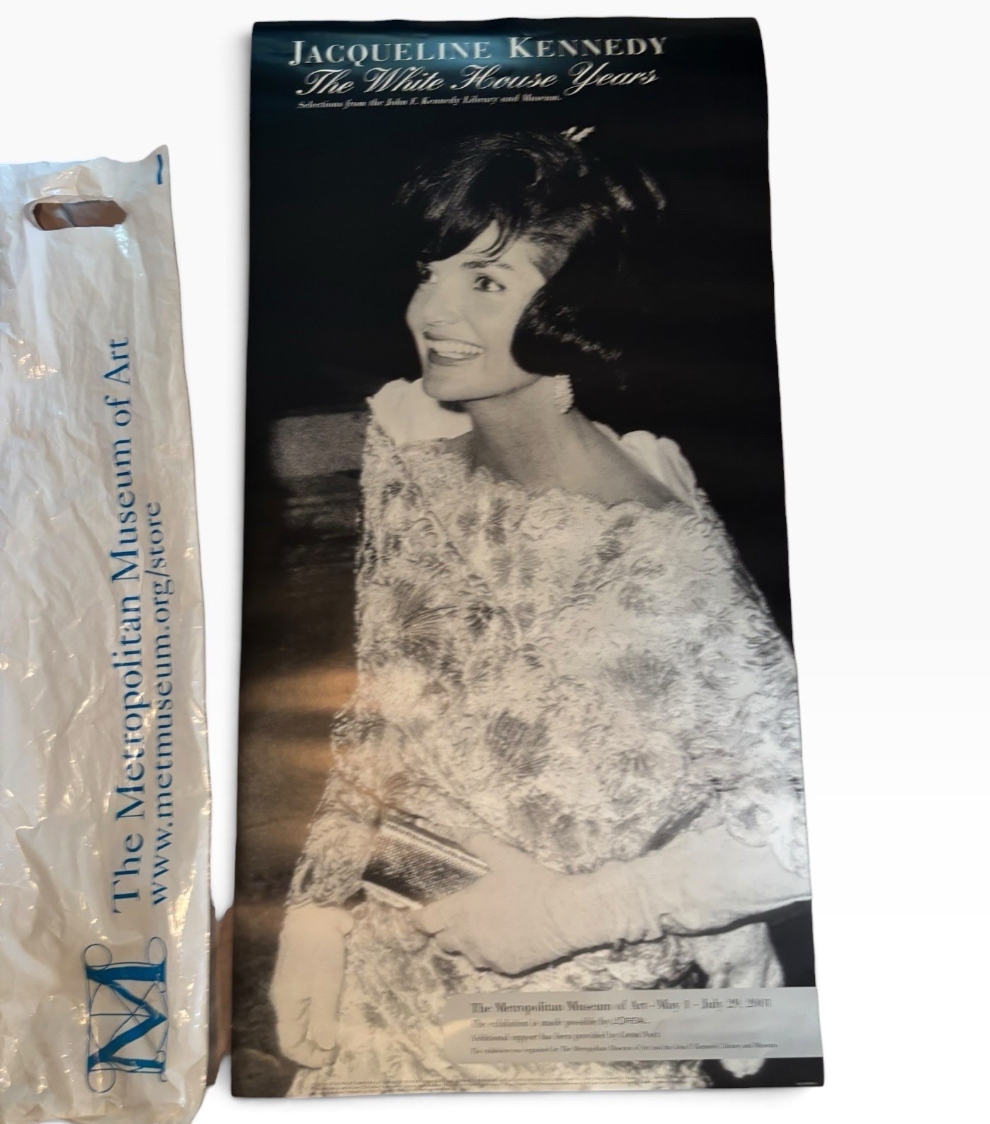 Vintage Jacqueline Kennedy White House Years Met Museum Poster 2001 39x19.5\