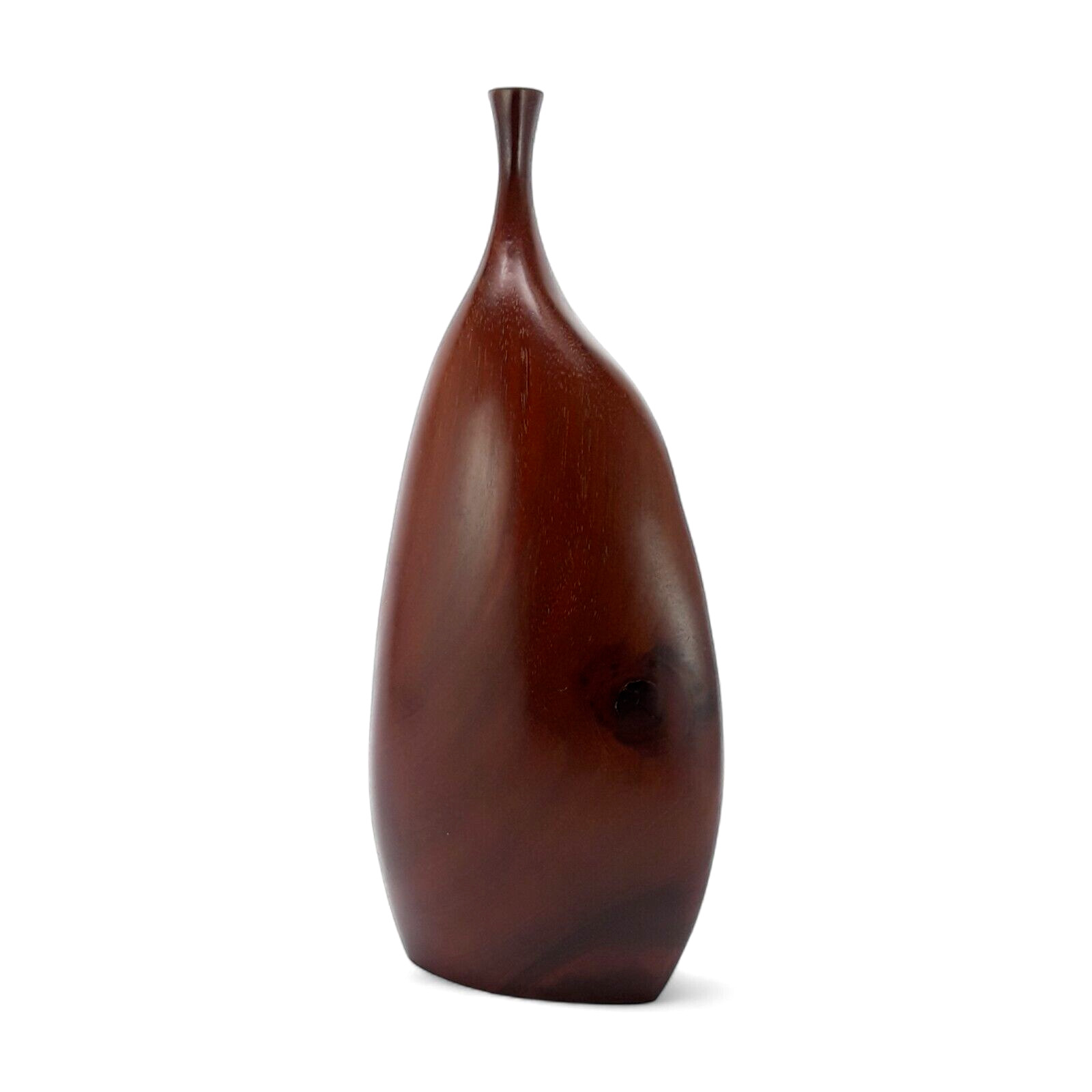 Doug Ayers Signed Wooden MCM Vase Weed Pot Bud Vase - California Artist - 7\