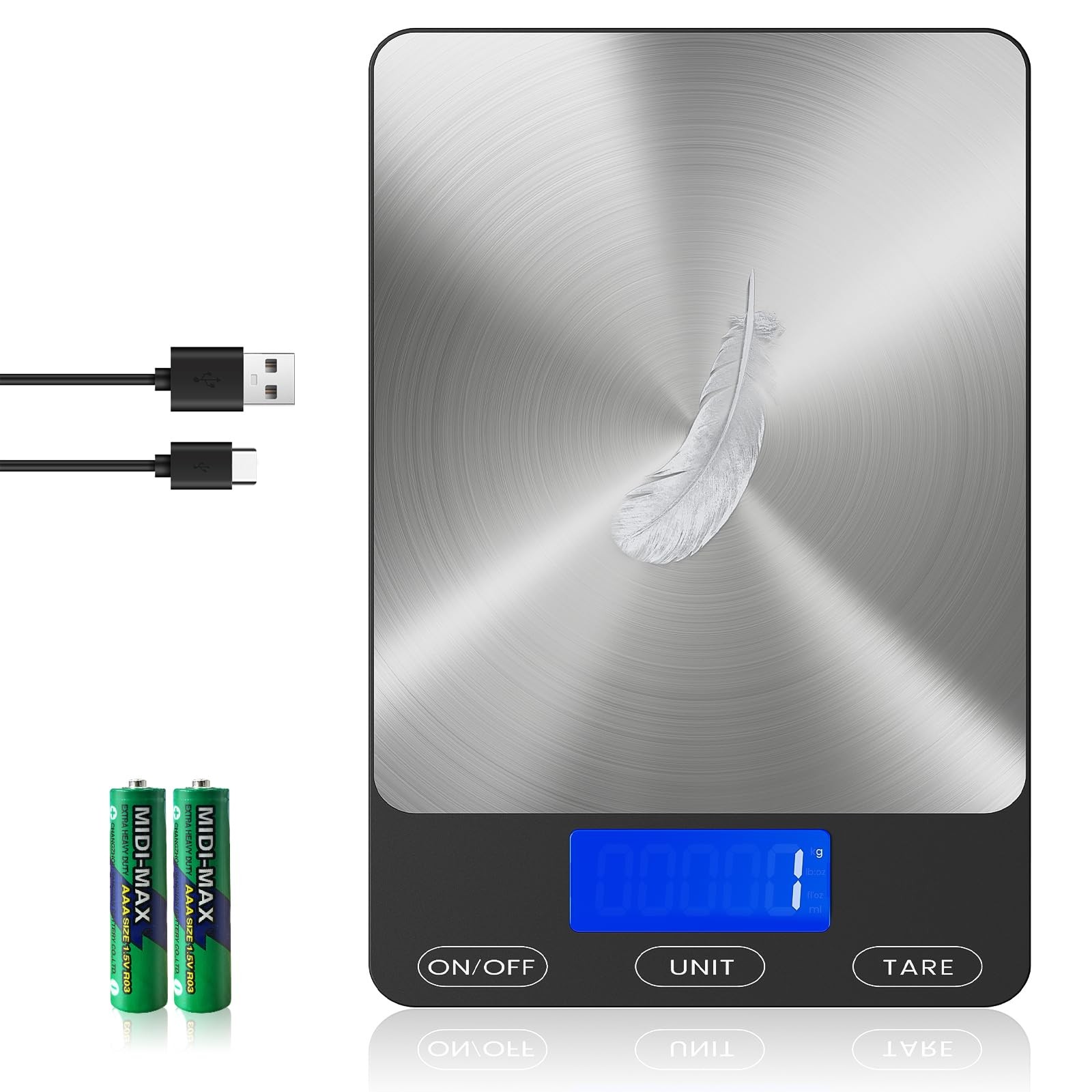 Food Scale -33lb Digital Kitchen for Ounces Grams Large, Black Food Scale -33lb Digital Kitchen for Ounces Grams Large, Black