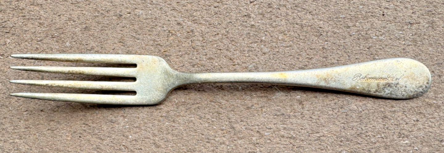 Original Vintage Bohemian Grove Club Plated Dinner Fork Utensil