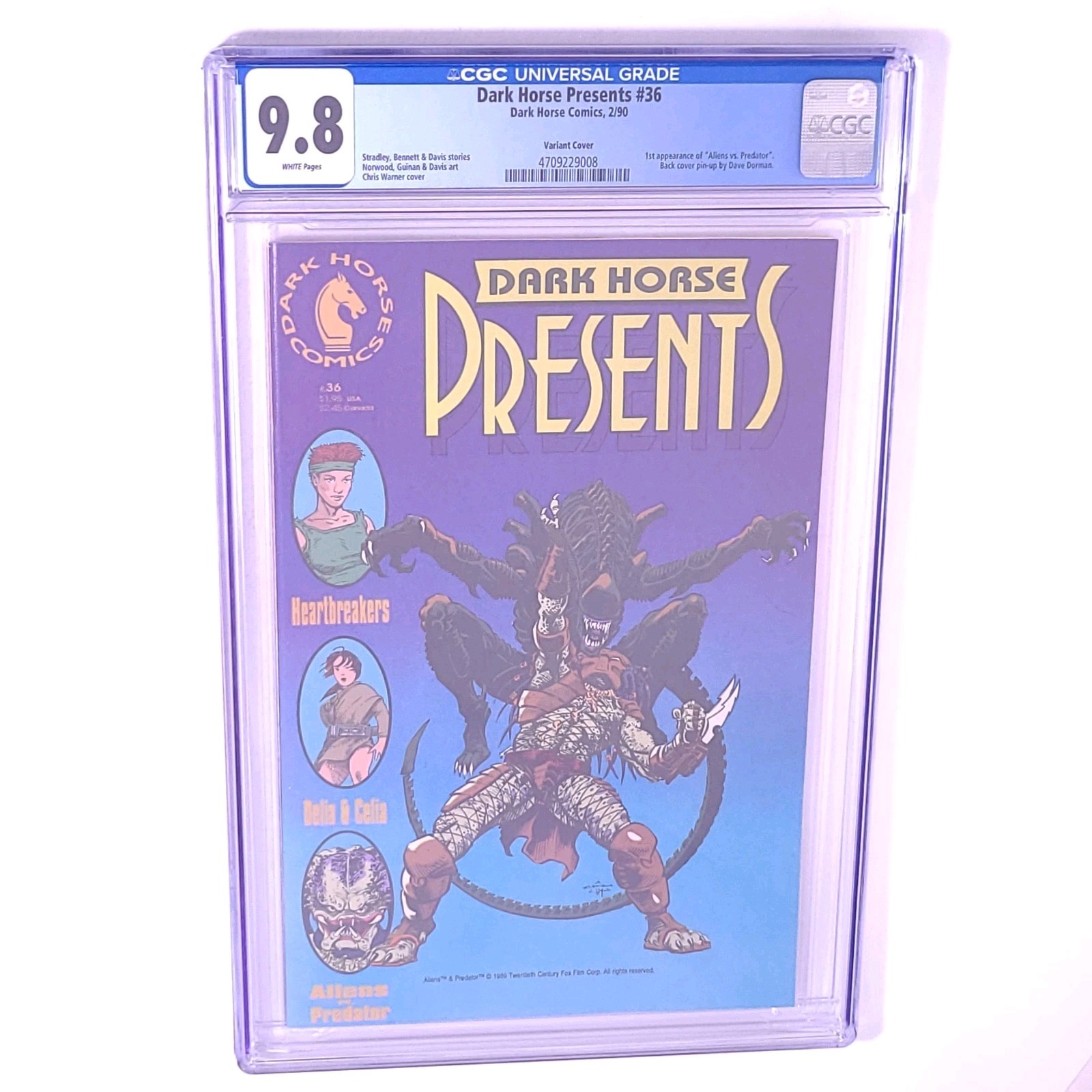 Dark Horse Presents #36 Variant Cover, CGC 9.8, WP (1990) 1st Aliens vs Predator