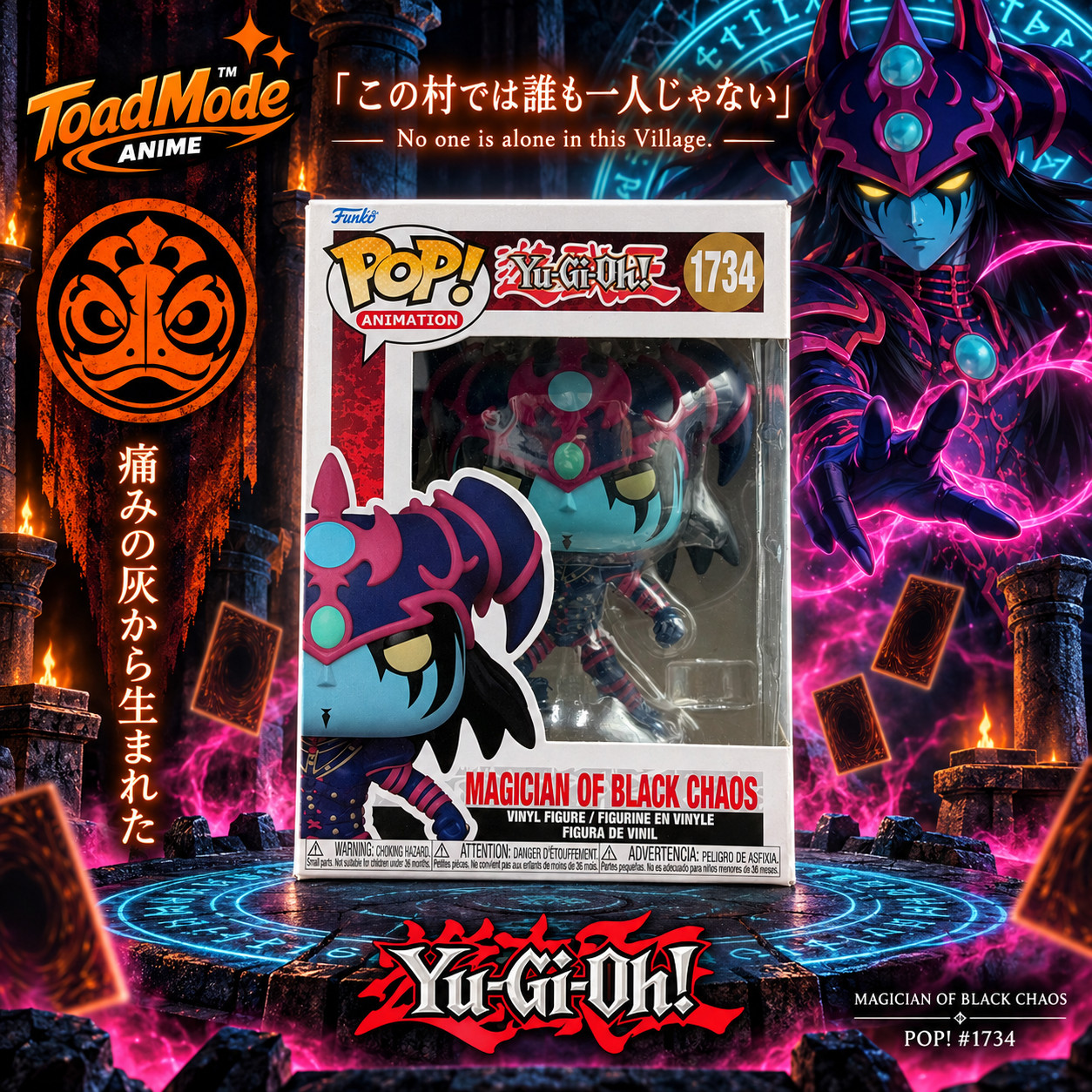 TM‑0080 Magician of Black Chaos #1734 Yu‑Gi‑Oh Funko Pop Animation Figure New