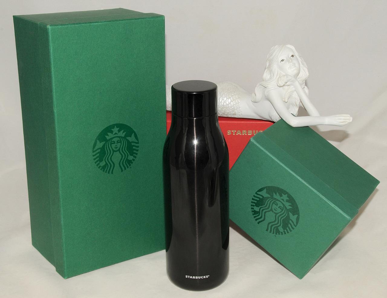 Starbucks ~ Shiny Black - Vacuum Insulated Cold Water Bottle 20 oz *BRAND NEW