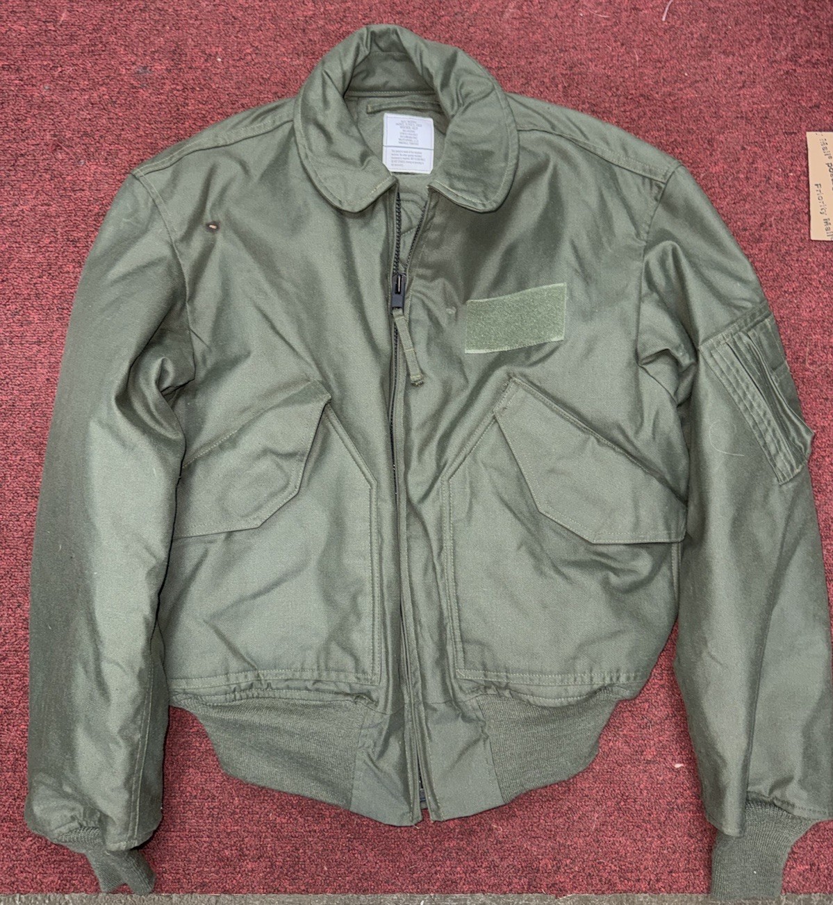 US Military Flyers Jacket Medium Pilot Flight Cold Weather Heavy (MGJly55-AB13)